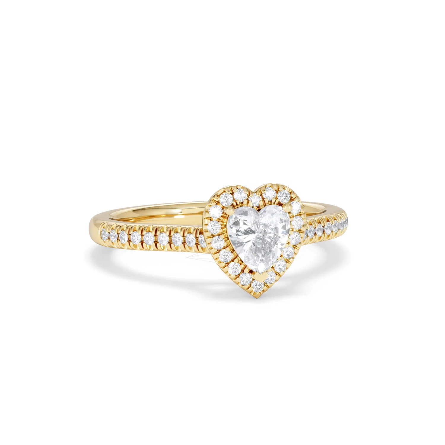 Lumia Heart Cut Lab Diamond Halo Ring 0.70ct F/VS in 9K Gold - Image 12