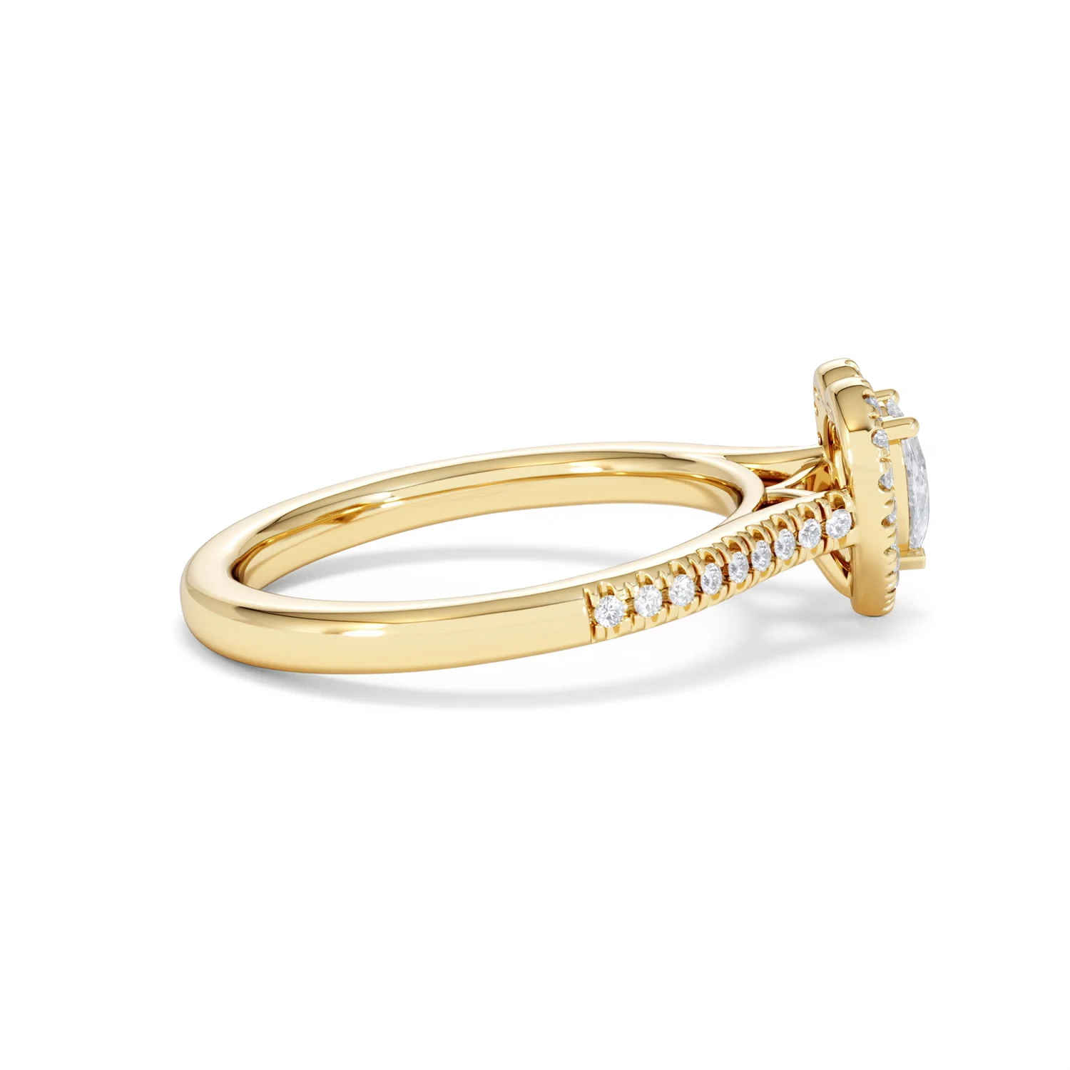 Lumia Heart Cut Lab Diamond Halo Ring 0.70ct F/VS in 9K Gold - Image 30