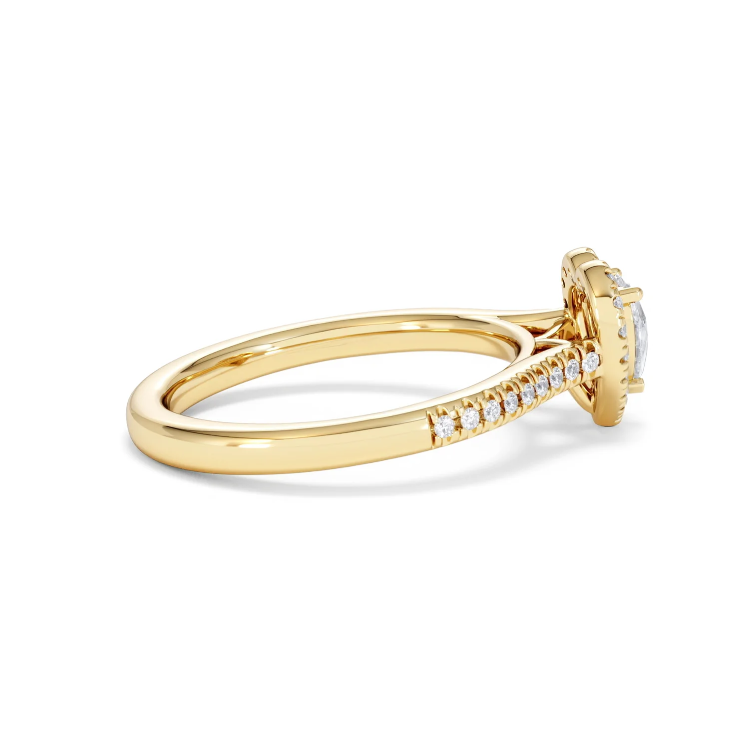 Lumia Heart Cut Lab Diamond Halo Ring 0.70ct F/VS in 9K Gold - Image 31
