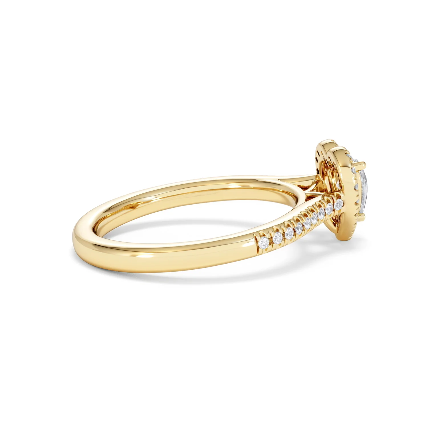 Lumia Heart Cut Lab Diamond Halo Ring 0.70ct F/VS in 9K Gold - Image 32