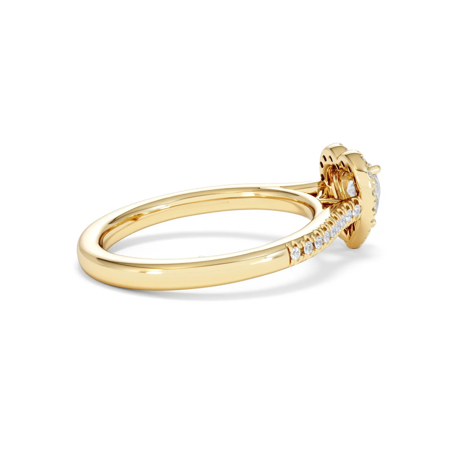 Lumia Heart Cut Lab Diamond Halo Ring 0.70ct F/VS in 9K Gold - Image 34