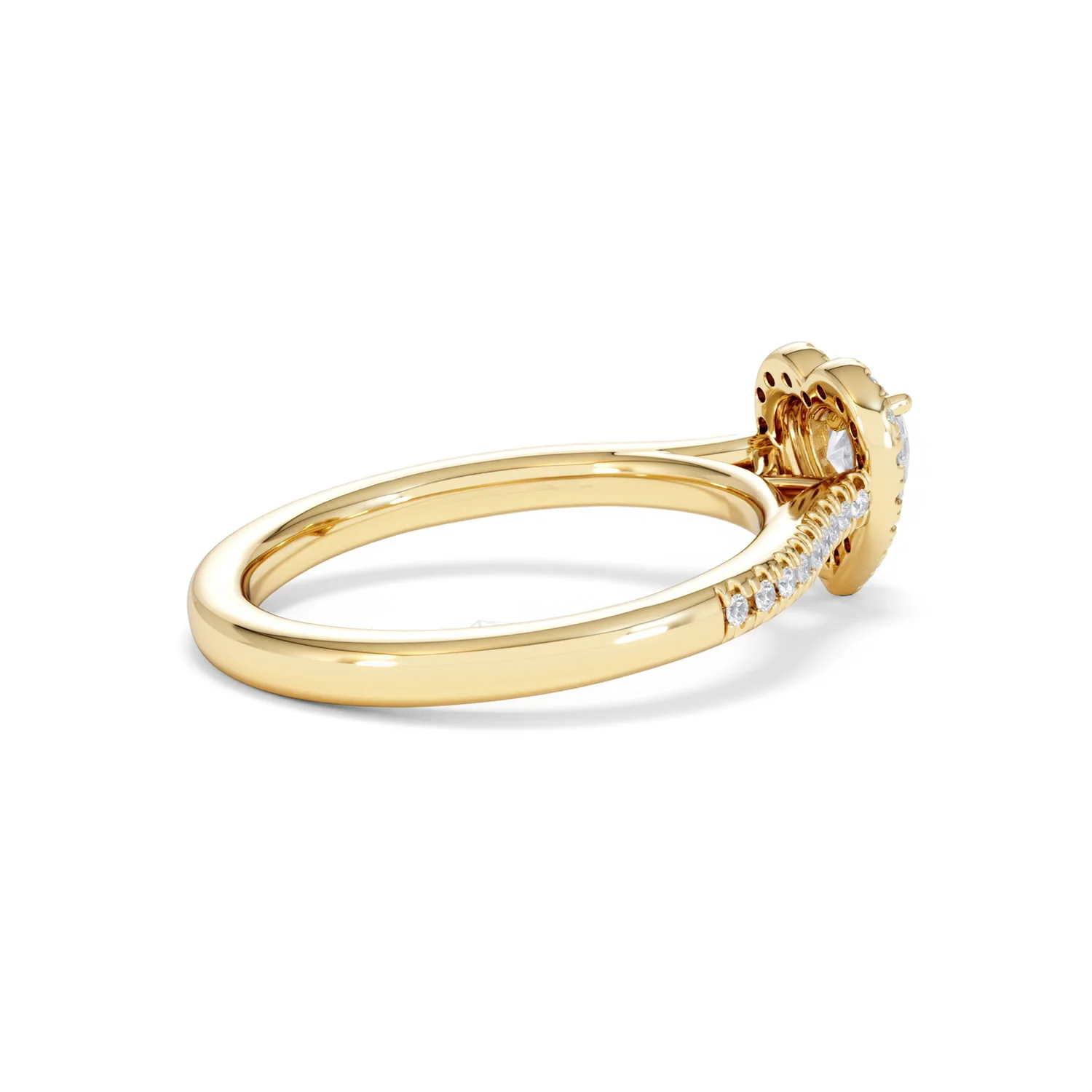 Lumia Heart Cut Lab Diamond Halo Ring 0.70ct F/VS in 9K Gold - Image 35