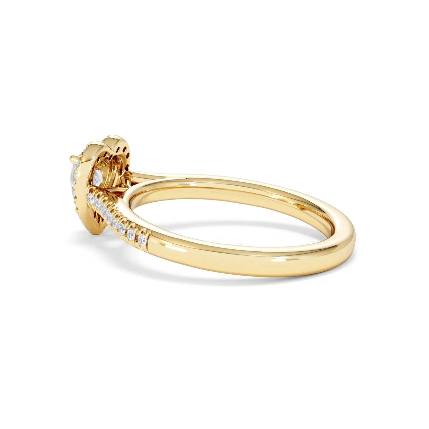 Lumia Heart Cut Lab Diamond Halo Ring 0.70ct F/VS in 9K Gold - Image 63