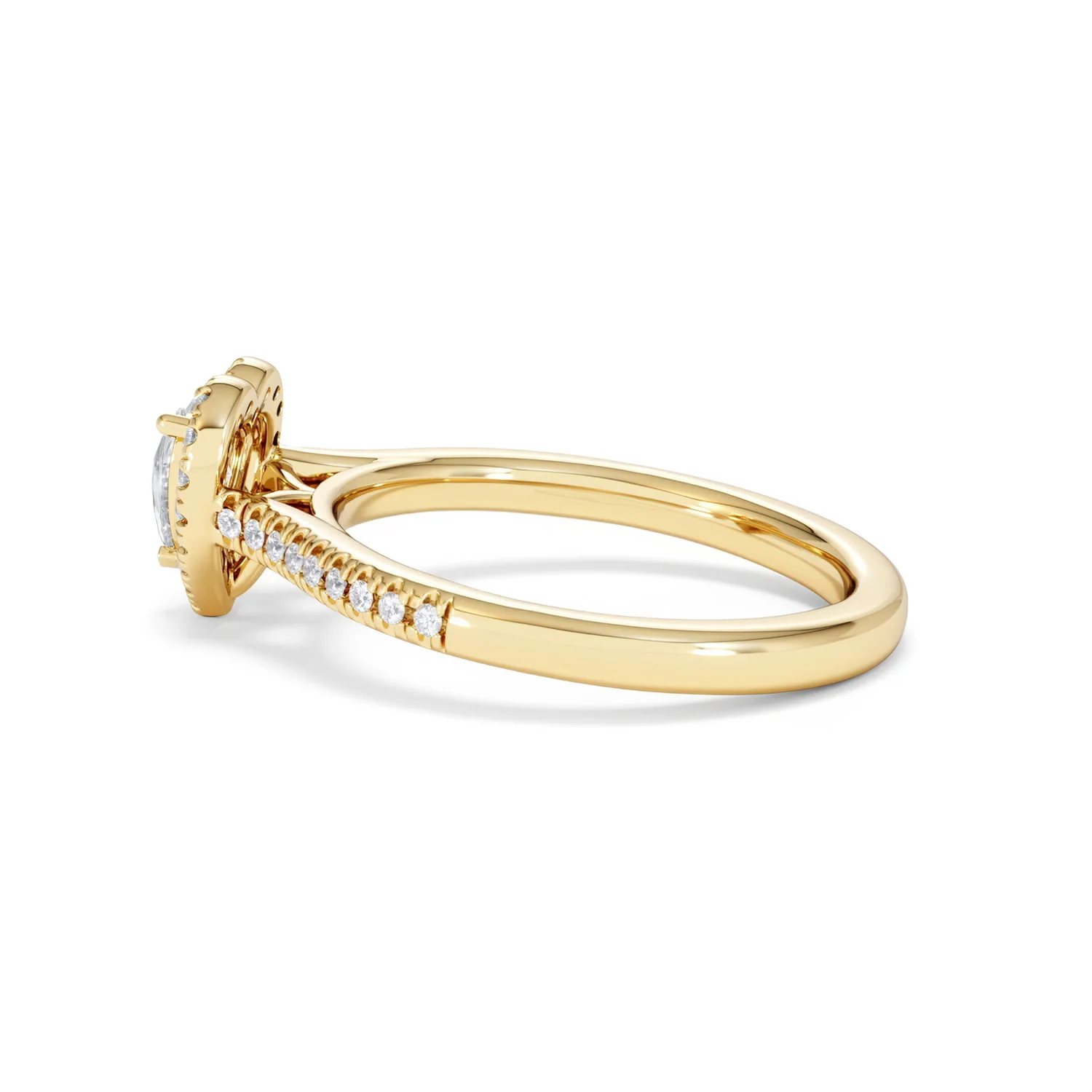 Lumia Heart Cut Lab Diamond Halo Ring 0.70ct F/VS in 9K Gold - Image 66