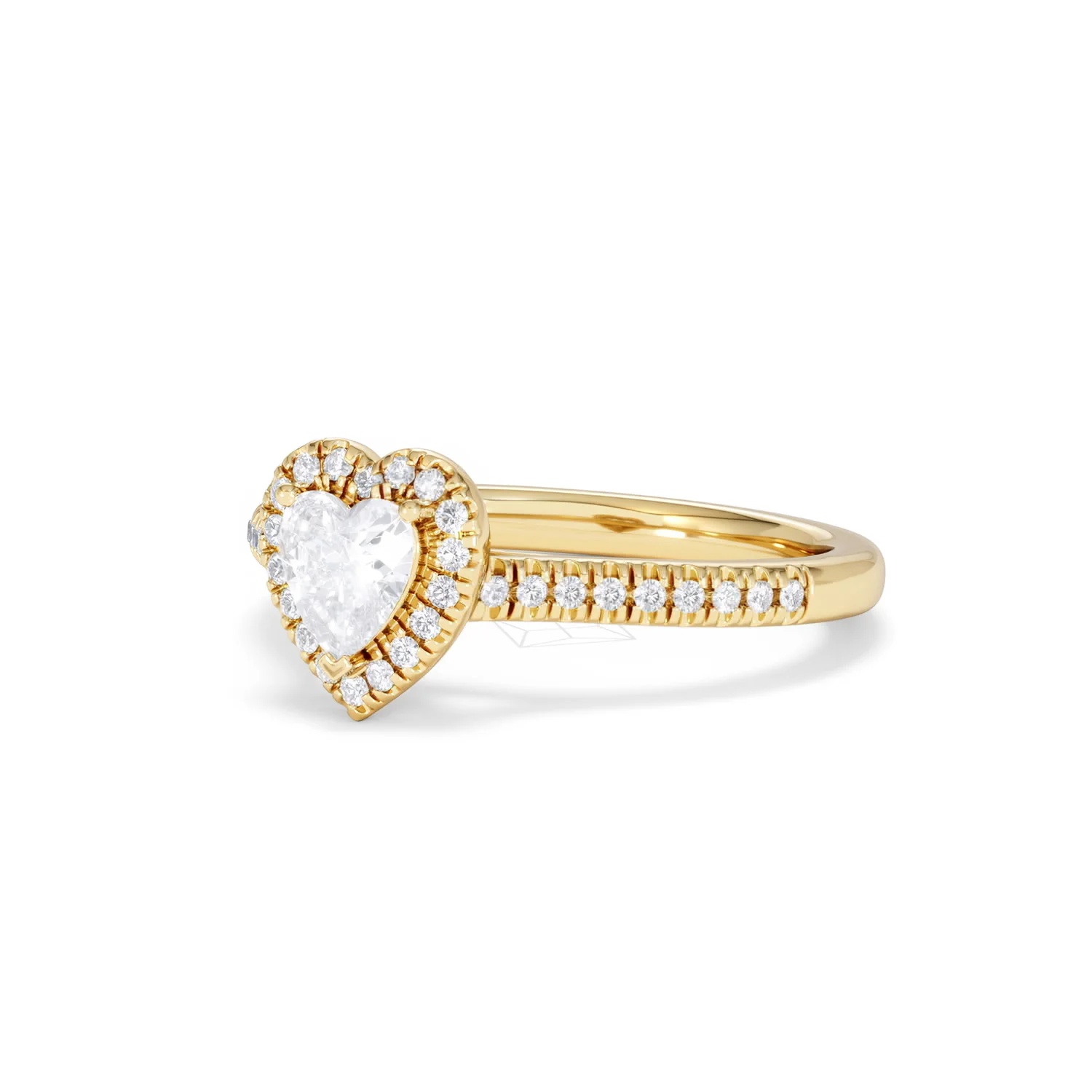 Lumia Heart Cut Lab Diamond Halo Ring 0.70ct F/VS in 9K Gold - Image 82