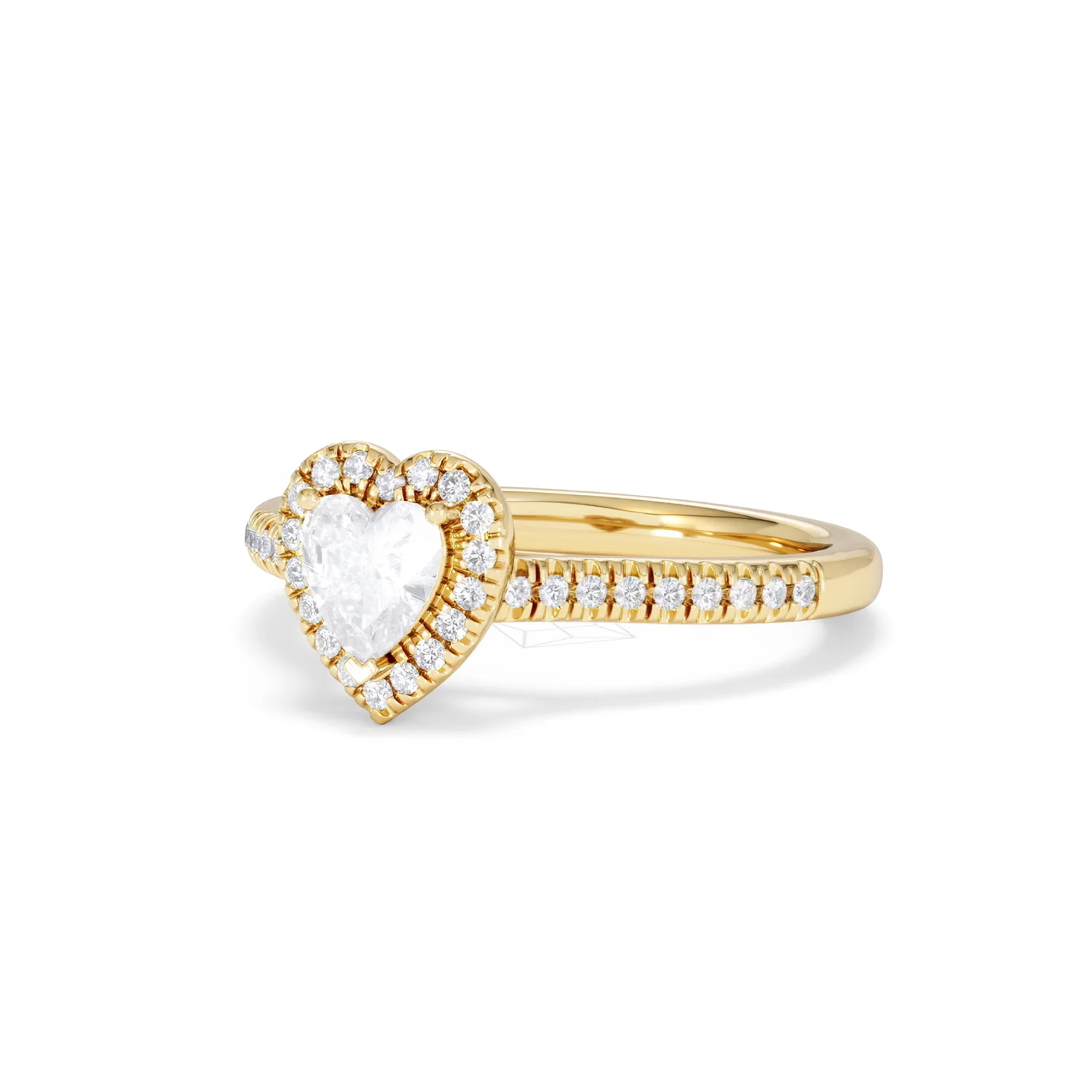 Lumia Heart Cut Lab Diamond Halo Ring 0.70ct F/VS in 9K Gold - Image 83