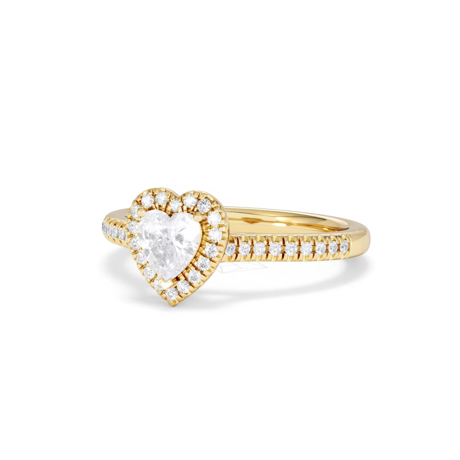Lumia Heart Cut Lab Diamond Halo Ring 0.70ct F/VS in 9K Gold - Image 84