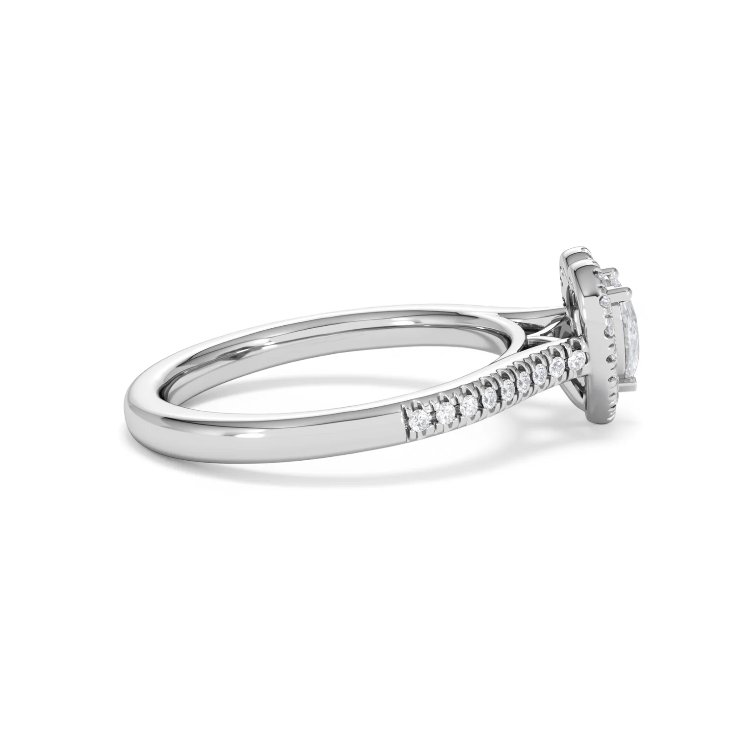 Lumia Heart Cut Lab Diamond Halo Ring 0.70ct F/VS in 9K White Gold - Image 32
