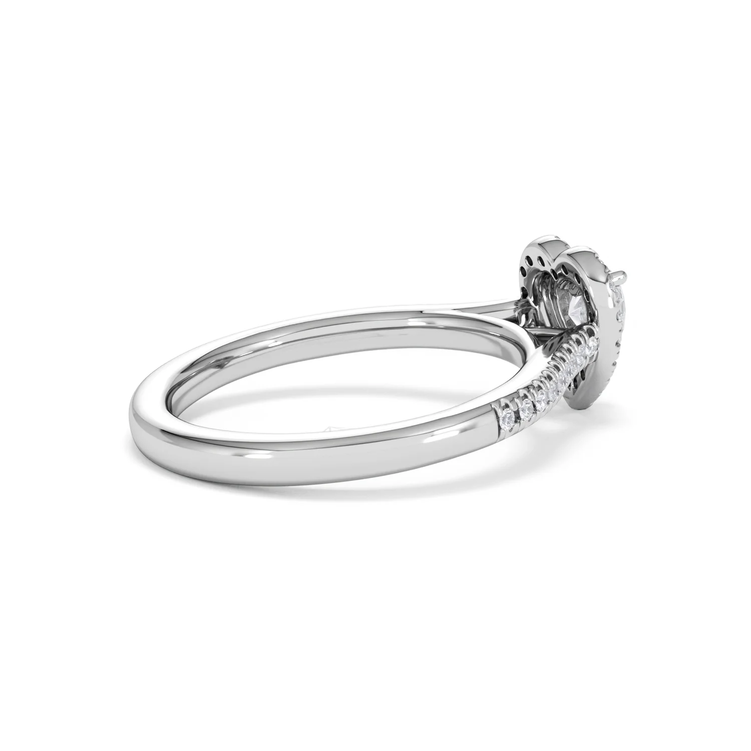 Lumia Heart Cut Lab Diamond Halo Ring 0.70ct F/VS in 9K White Gold - Image 37