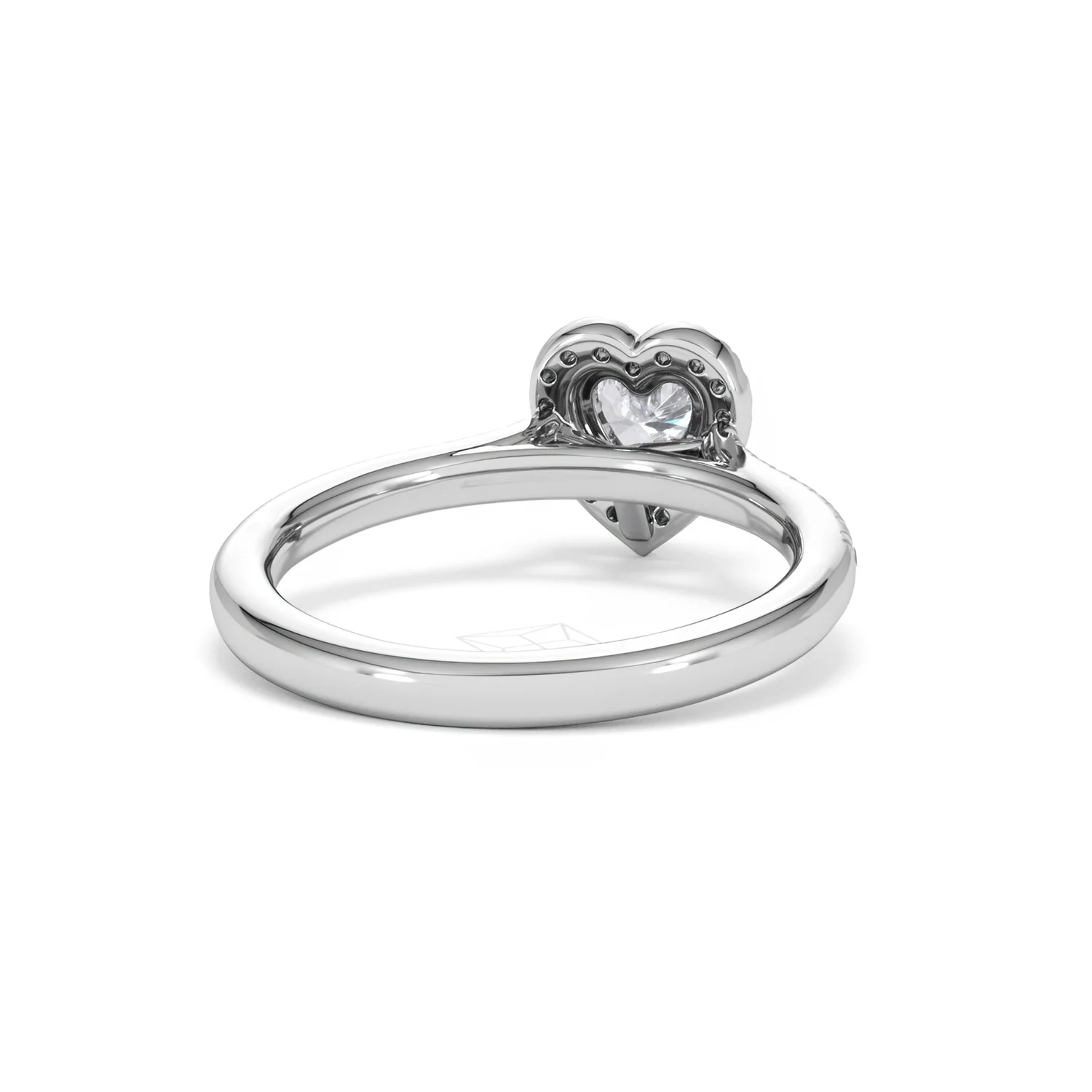 Lumia Heart Cut Lab Diamond Halo Ring 0.70ct F/VS in 9K White Gold - Image 47