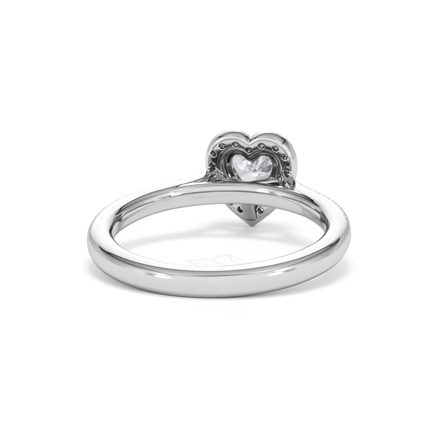 Lumia Heart Cut Lab Diamond Halo Ring 0.70ct F/VS in 9K White Gold - Image 48