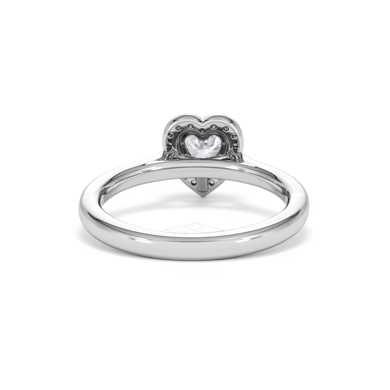 Lumia Heart Cut Lab Diamond Halo Ring 0.70ct F/VS in 9K White Gold - Image 50