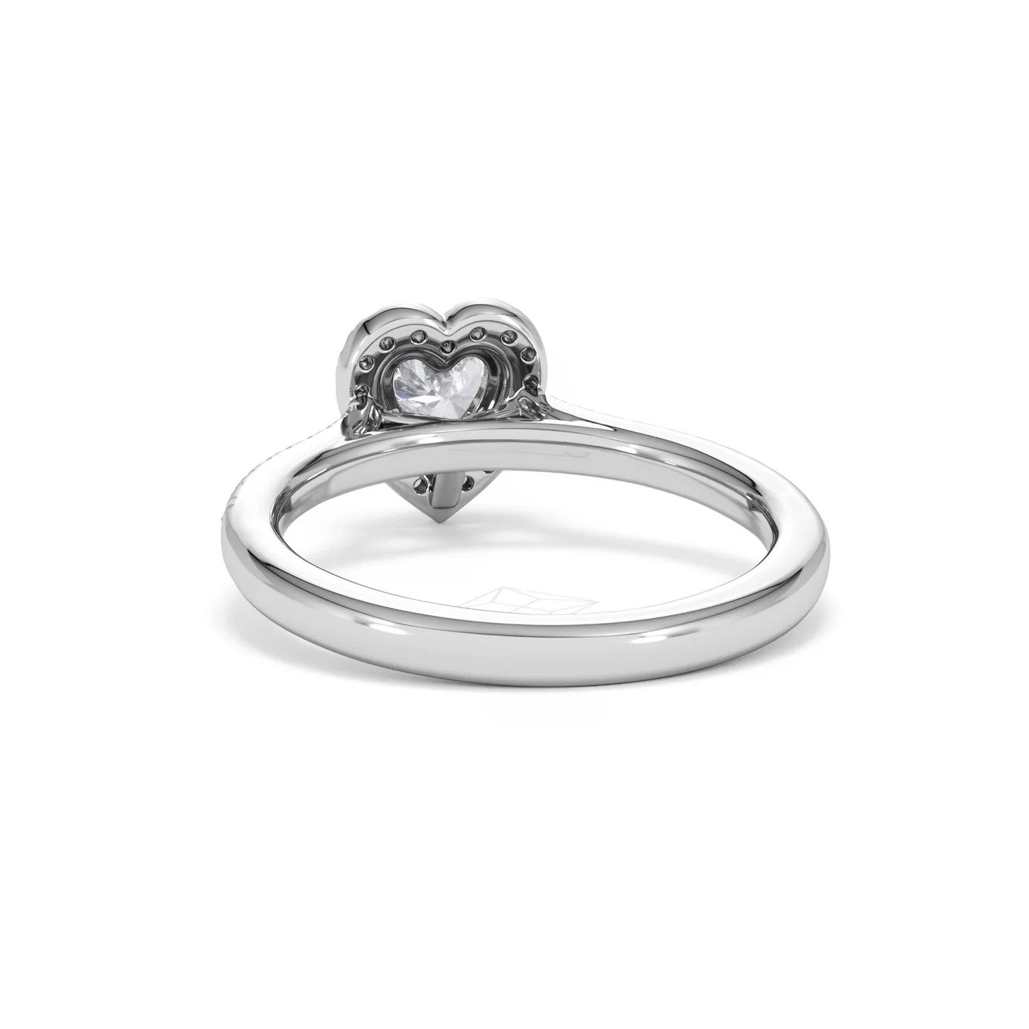 Lumia Heart Cut Lab Diamond Halo Ring 0.70ct F/VS in 9K White Gold - Image 54