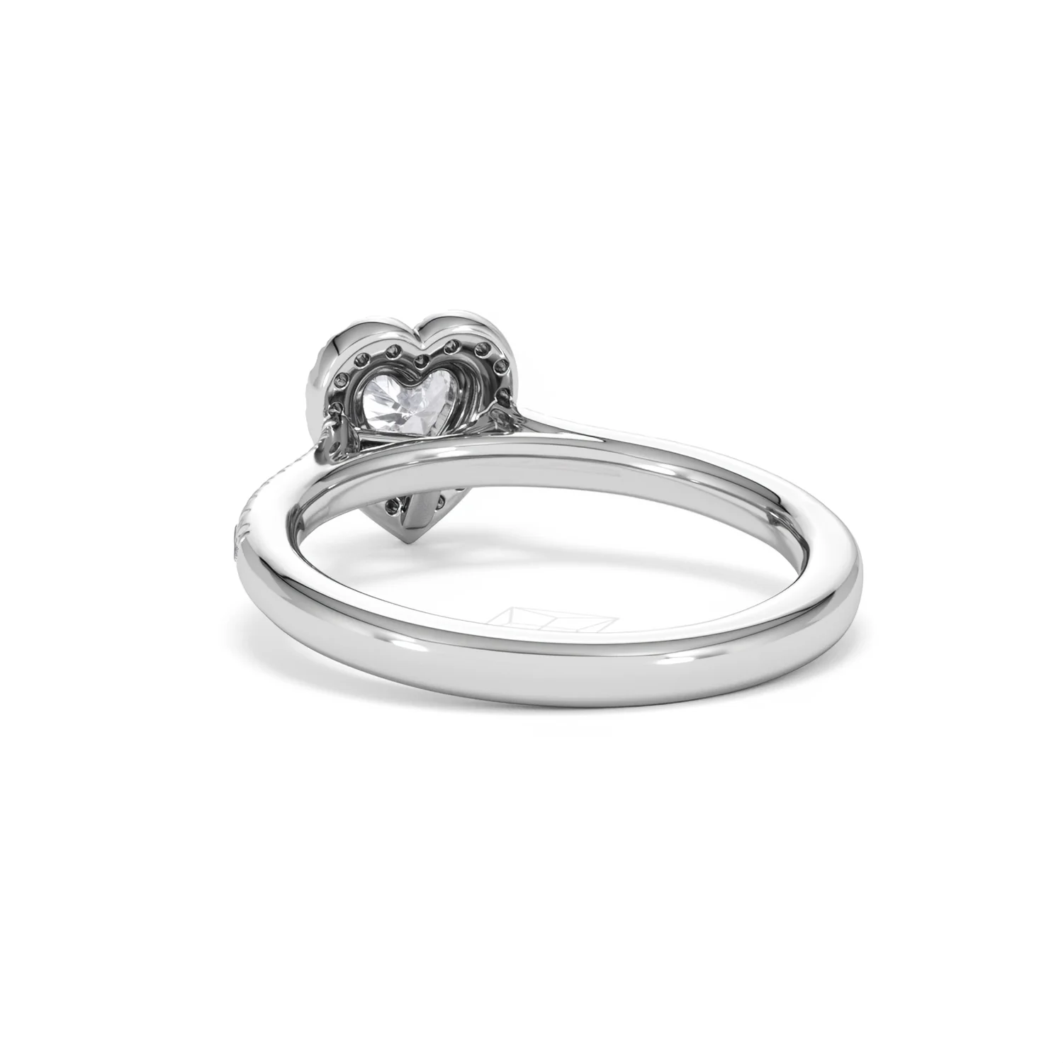 Lumia Heart Cut Lab Diamond Halo Ring 0.70ct F/VS in 9K White Gold - Image 56