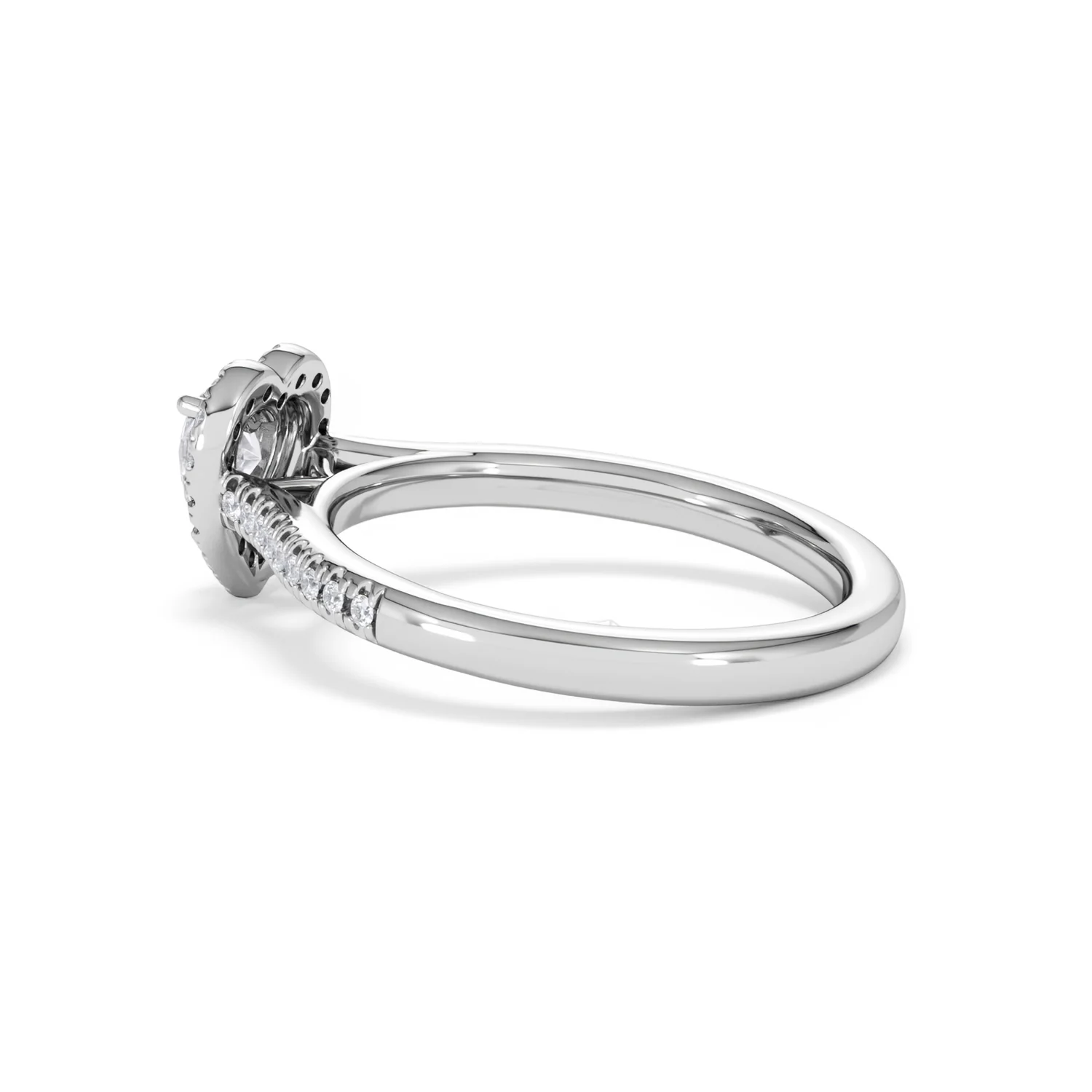 Lumia Heart Cut Lab Diamond Halo Ring 0.70ct F/VS in 9K White Gold - Image 65