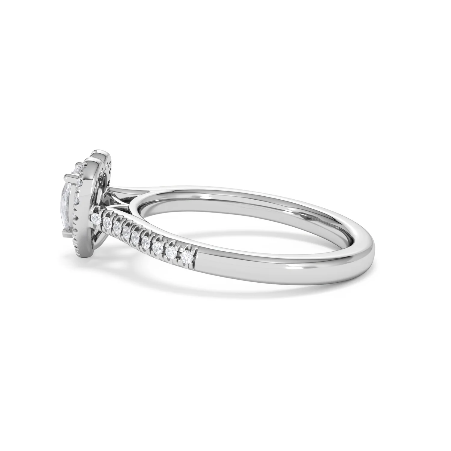 Lumia Heart Cut Lab Diamond Halo Ring 0.70ct F/VS in 9K White Gold - Image 69