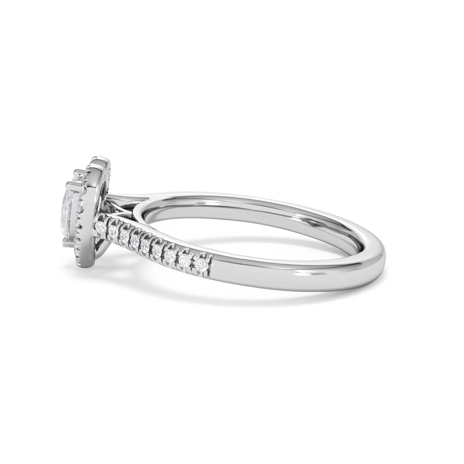 Lumia Heart Cut Lab Diamond Halo Ring 0.70ct F/VS in 9K White Gold - Image 70