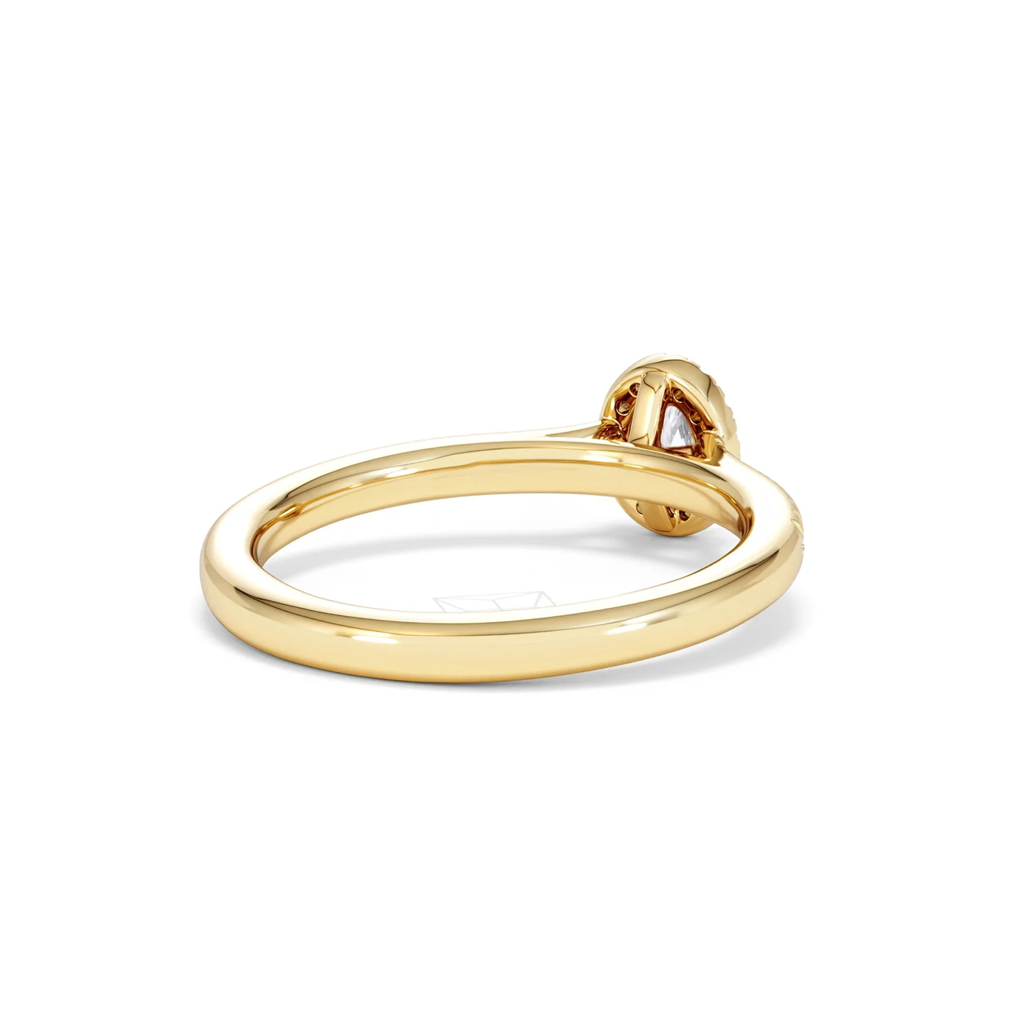 Lumia Oval Cut Lab Diamond Halo Ring 0.33ct F/VS in 18K Gold Vermeil - Image 43