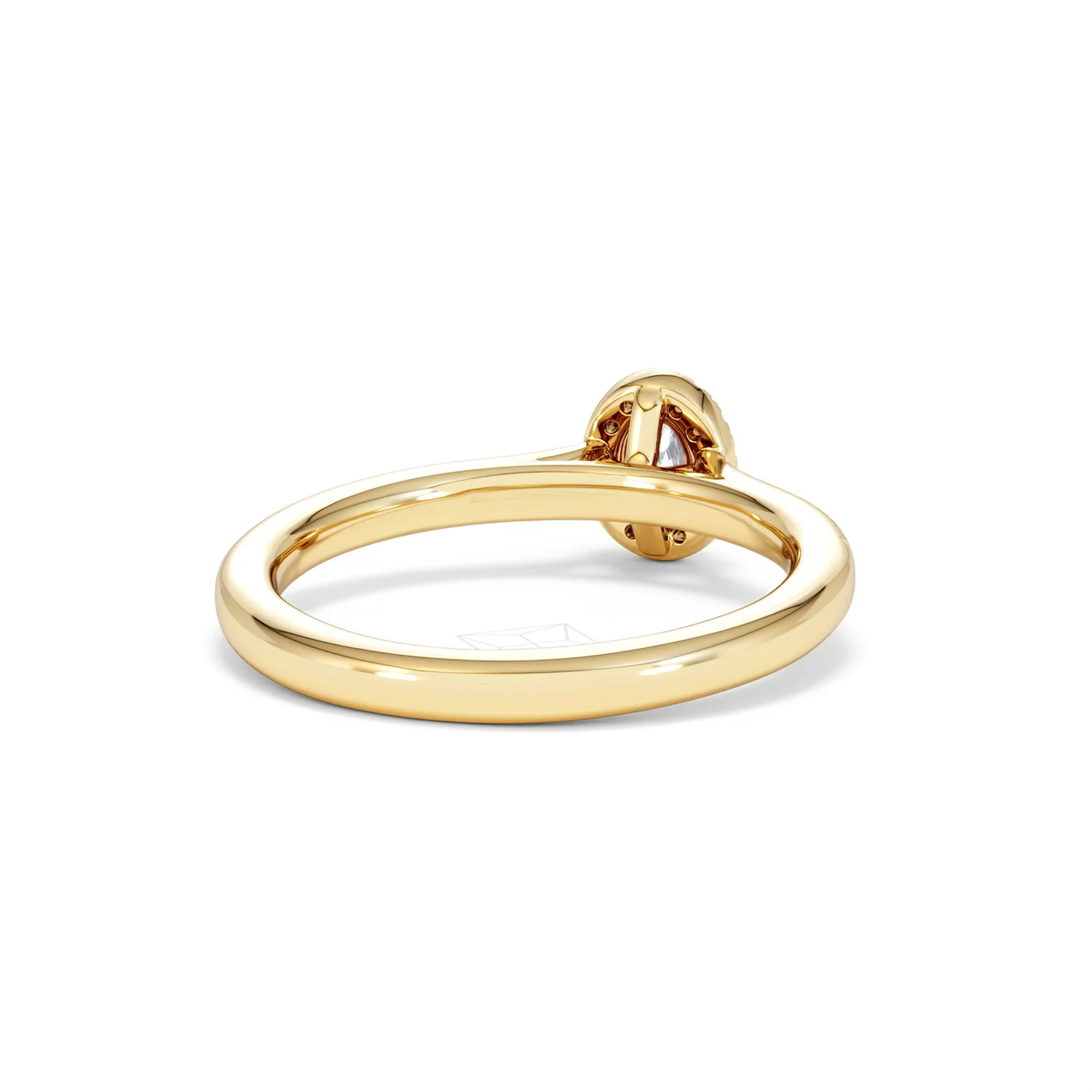 Lumia Oval Cut Lab Diamond Halo Ring 0.33ct F/VS in 18K Gold Vermeil - Image 45