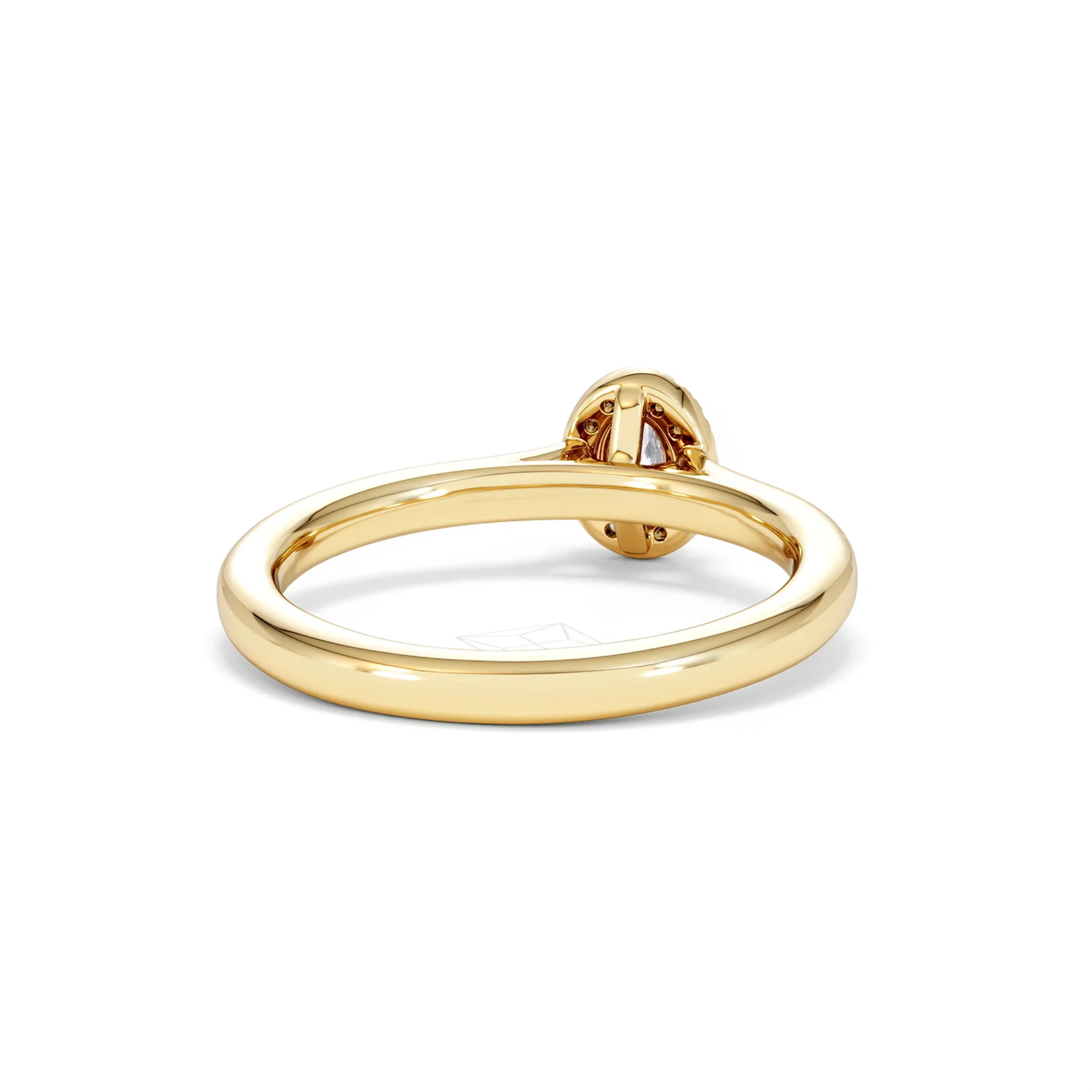 Lumia Oval Cut Lab Diamond Halo Ring 0.33ct F/VS in 18K Gold Vermeil - Image 46