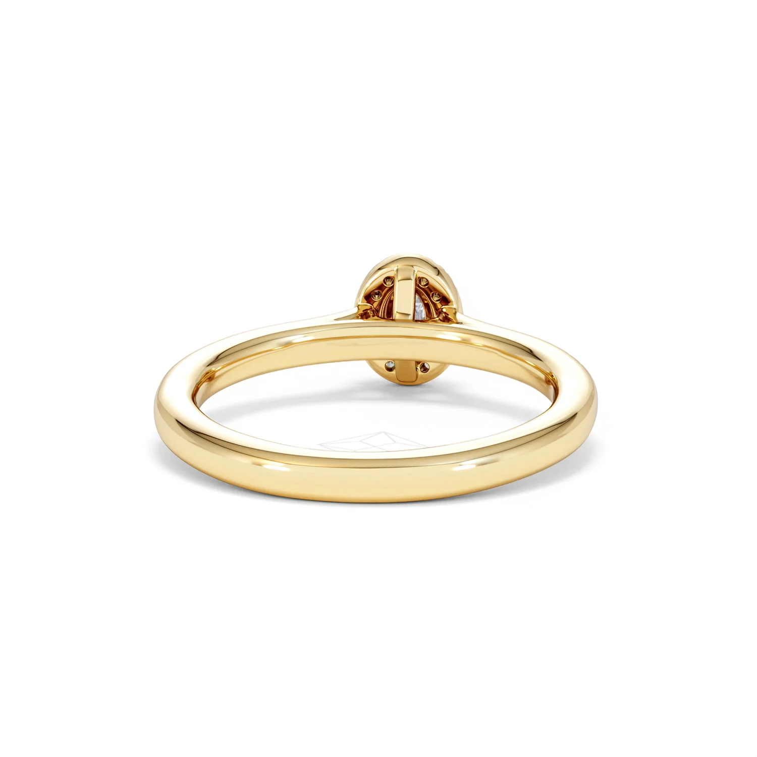 Lumia Oval Cut Lab Diamond Halo Ring 0.33ct F/VS in 18K Gold Vermeil - Image 48
