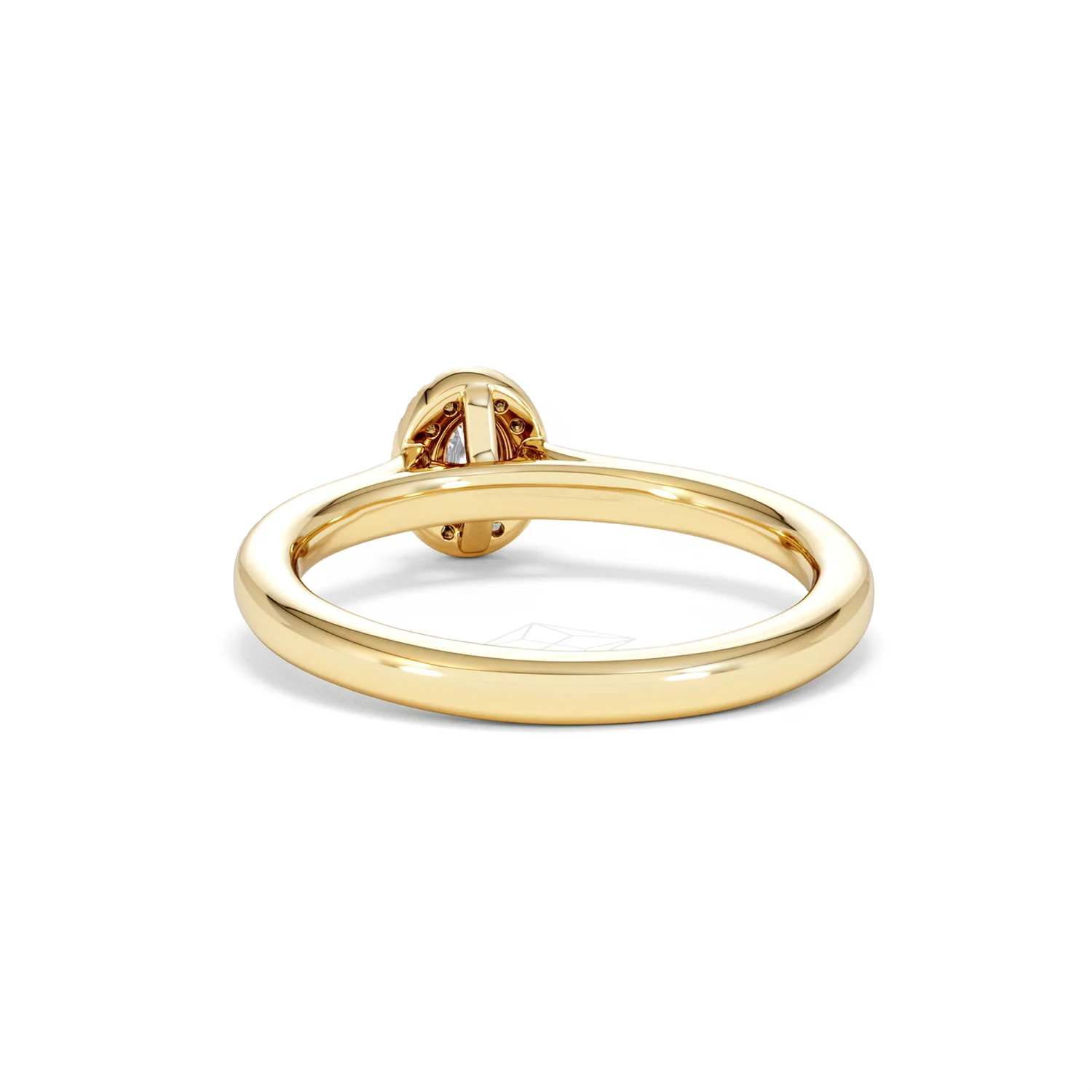 Lumia Oval Cut Lab Diamond Halo Ring 0.33ct F/VS in 18K Gold Vermeil - Image 53