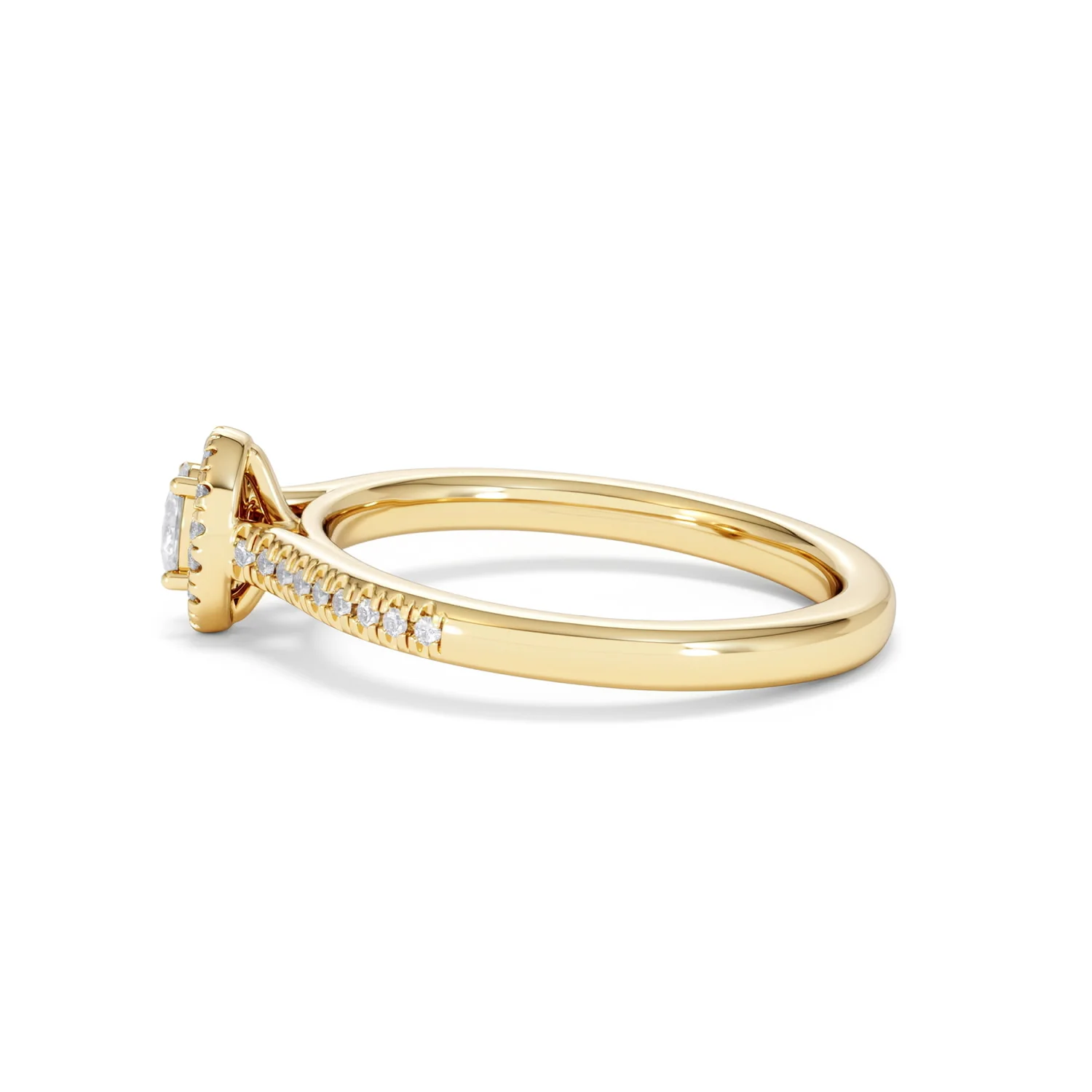 Lumia Oval Cut Lab Diamond Halo Ring 0.33ct F/VS in 18K Gold Vermeil - Image 69