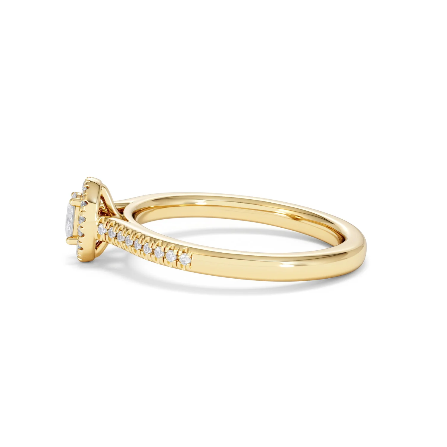 Lumia Oval Cut Lab Diamond Halo Ring 0.33ct F/VS in 18K Gold Vermeil - Image 70