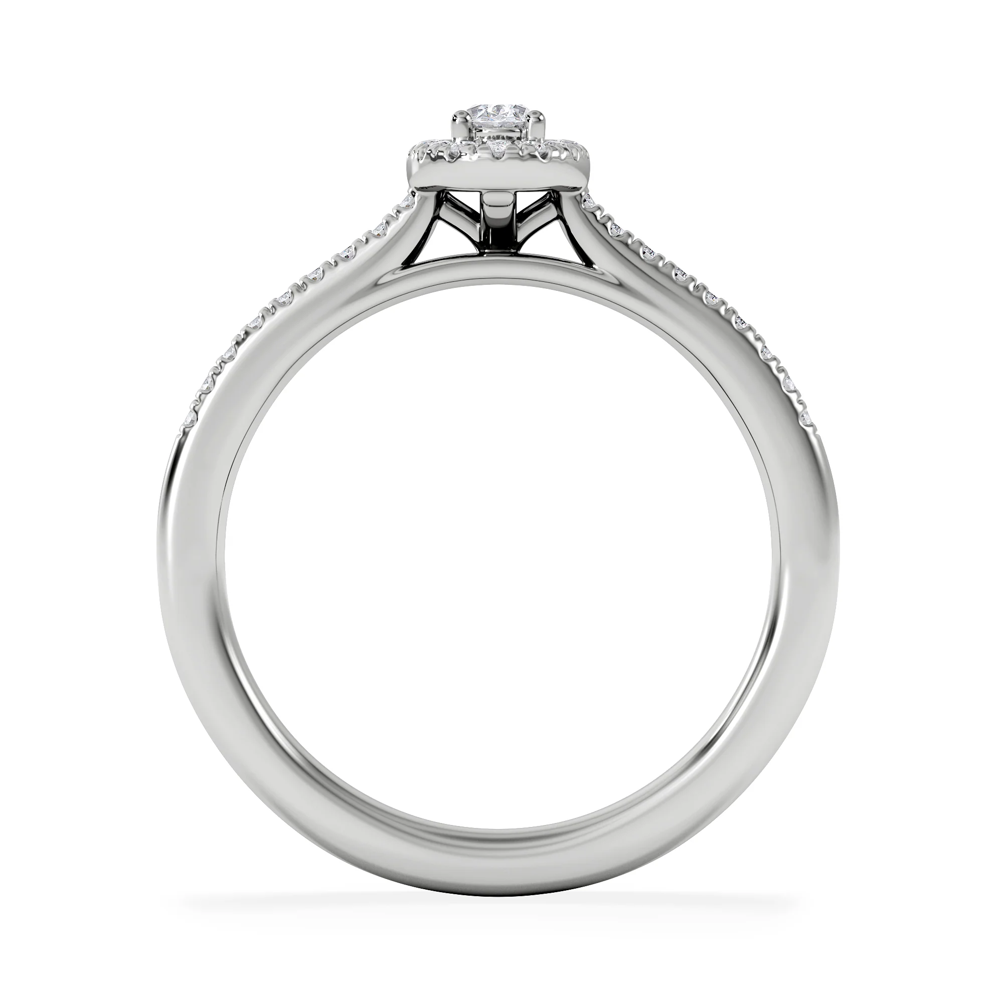 Lumia Oval Cut Lab Diamond Halo Ring 0.33ct F/VS in 925 Silver - Image 3