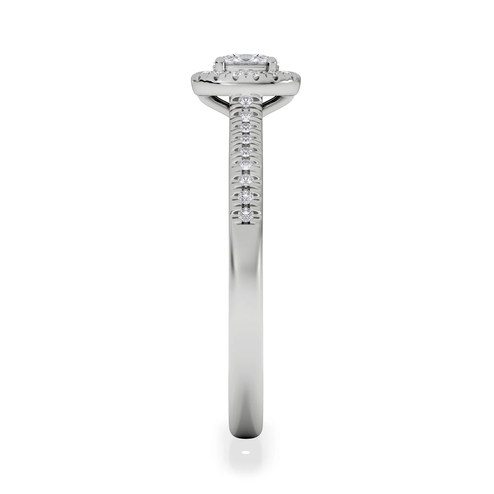 Lumia Oval Cut Lab Diamond Halo Ring 0.33ct F/VS in 925 Silver - Image 5