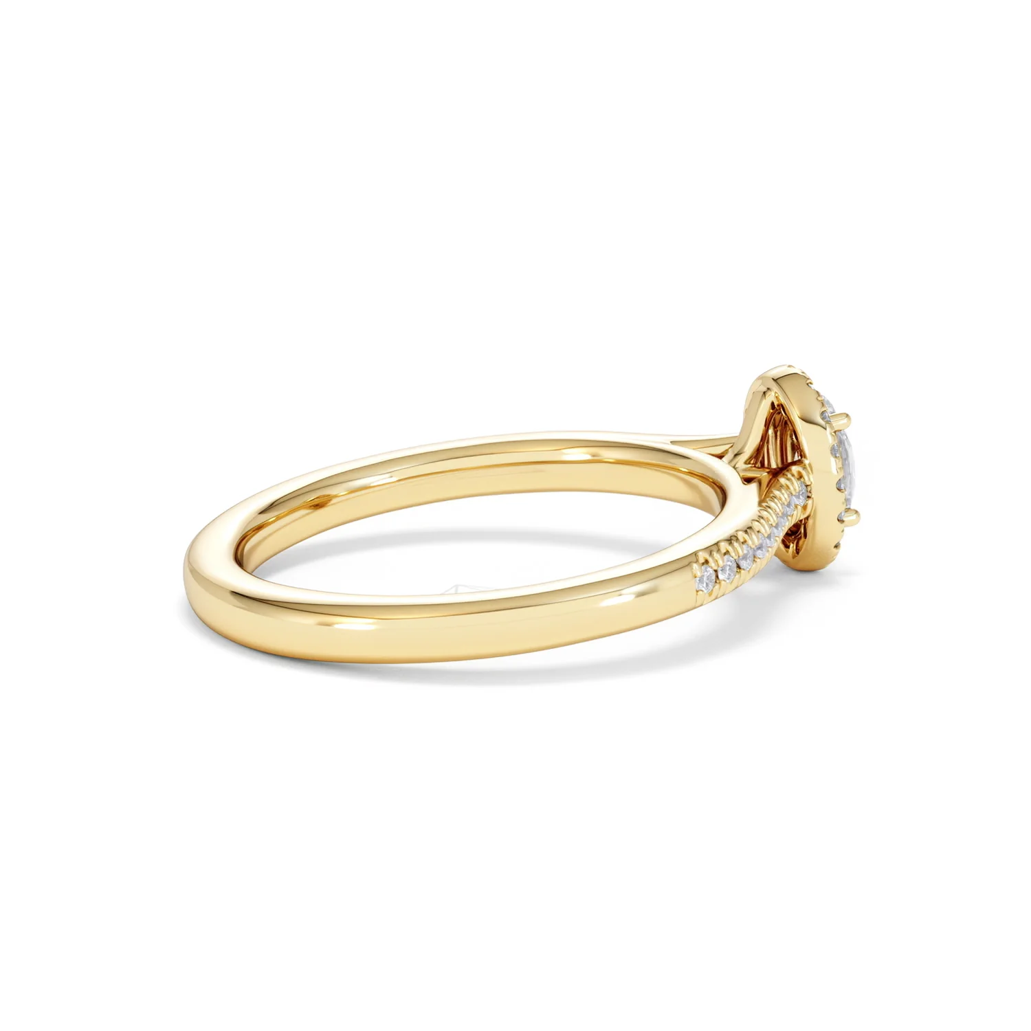 Lumia Oval Cut Lab Diamond Halo Ring 0.50ct F/VS in 18K Gold Vermeil - Image 35