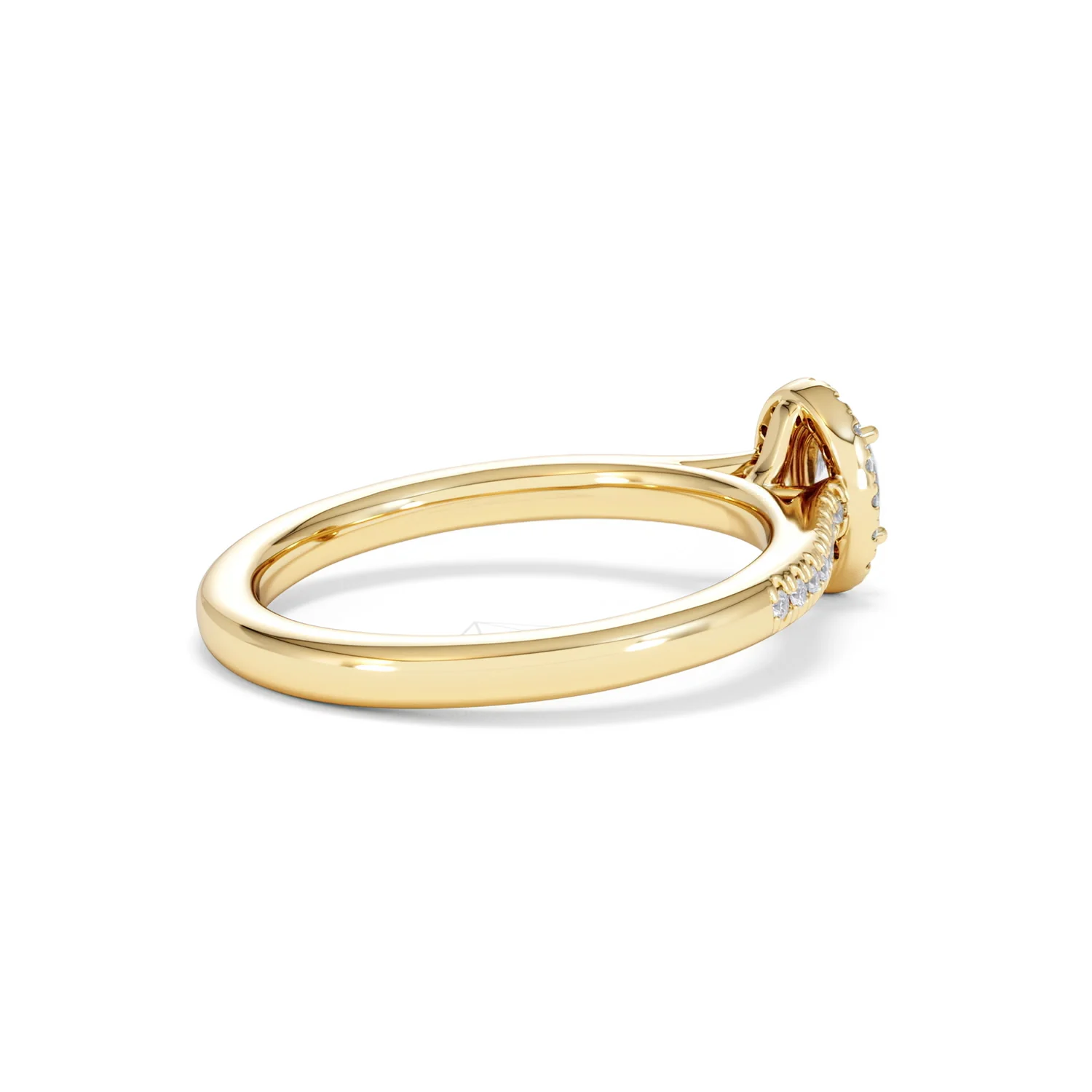 Lumia Oval Cut Lab Diamond Halo Ring 0.50ct F/VS in 18K Gold Vermeil - Image 37