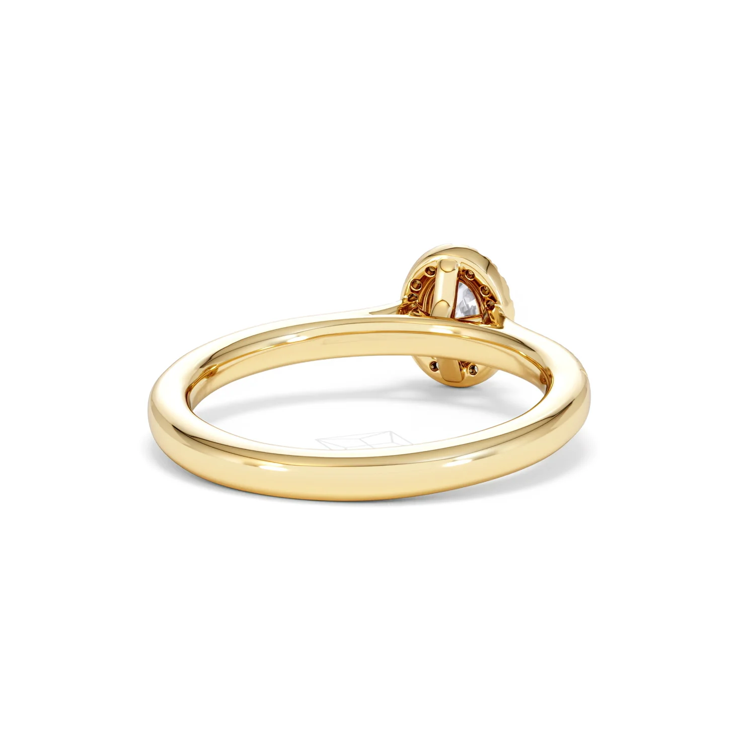 Lumia Oval Cut Lab Diamond Halo Ring 0.50ct F/VS in 18K Gold Vermeil - Image 45