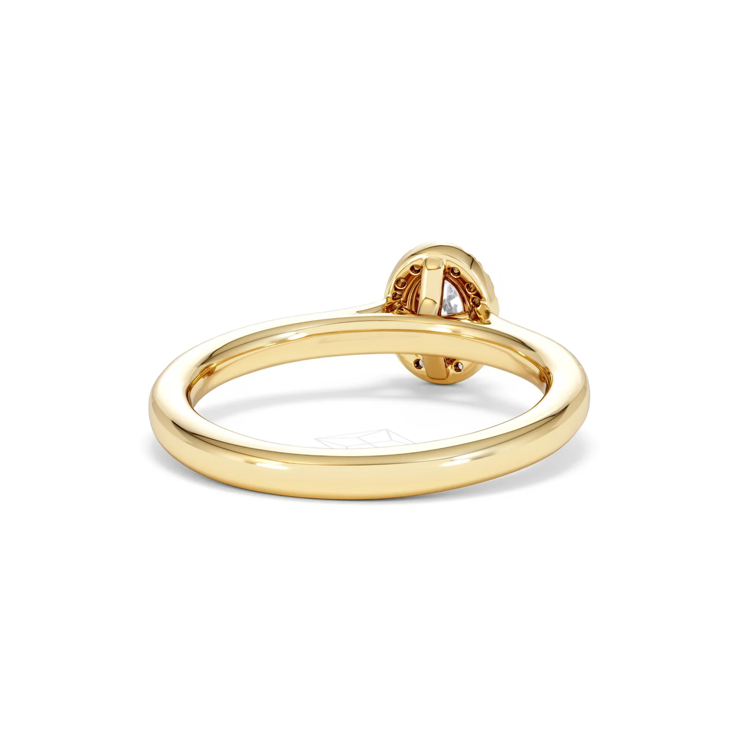 Lumia Oval Cut Lab Diamond Halo Ring 0.50ct F/VS in 18K Gold Vermeil - Image 46