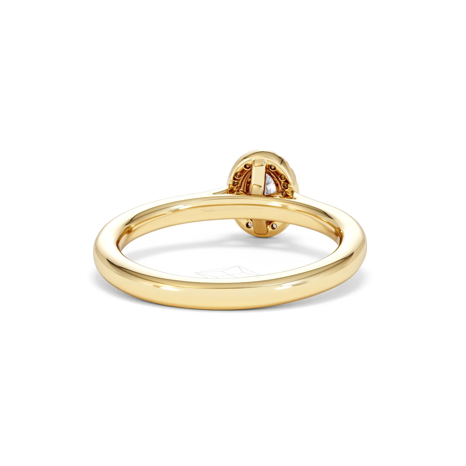 Lumia Oval Cut Lab Diamond Halo Ring 0.50ct F/VS in 18K Gold Vermeil - Image 47