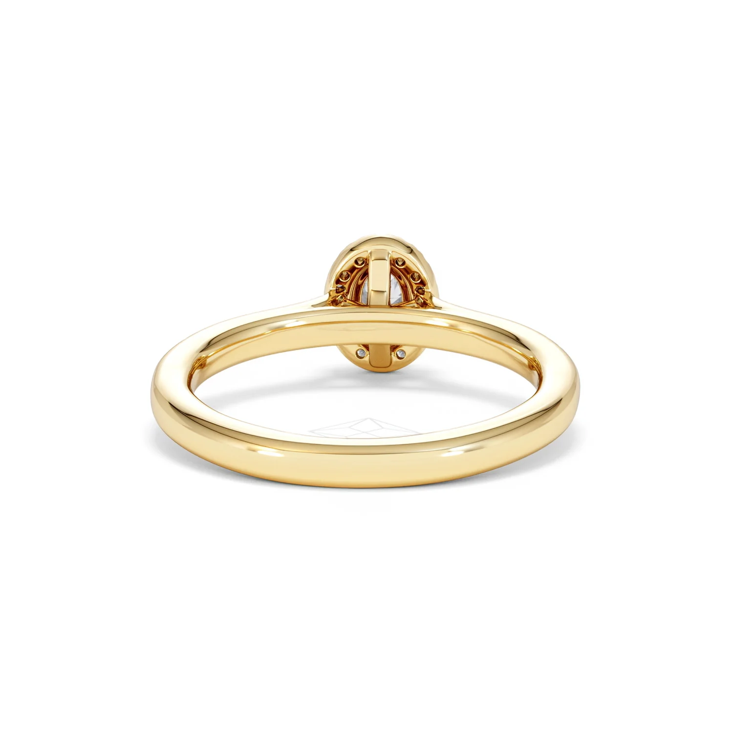 Lumia Oval Cut Lab Diamond Halo Ring 0.50ct F/VS in 18K Gold Vermeil - Image 49