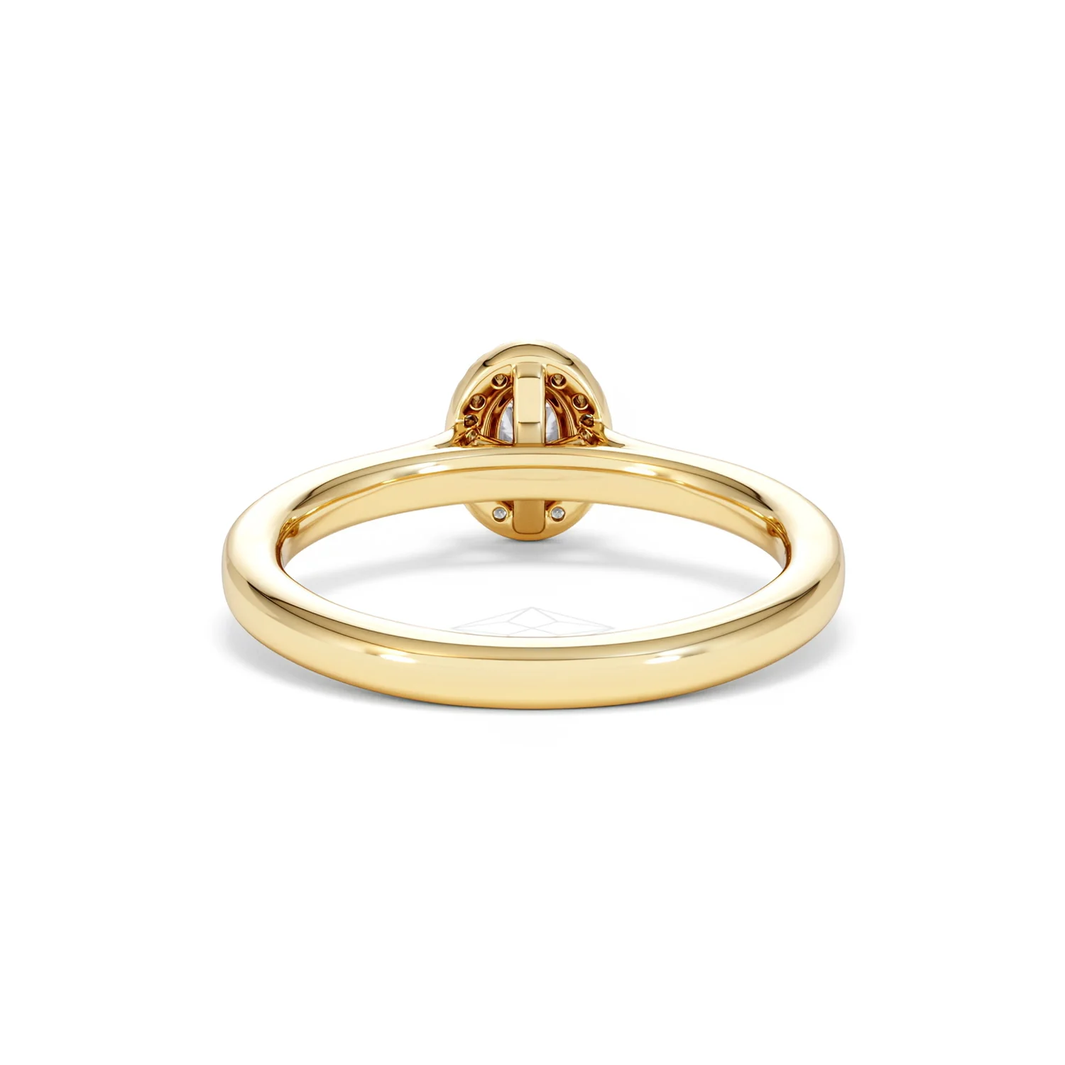 Lumia Oval Cut Lab Diamond Halo Ring 0.50ct F/VS in 18K Gold Vermeil - Image 50