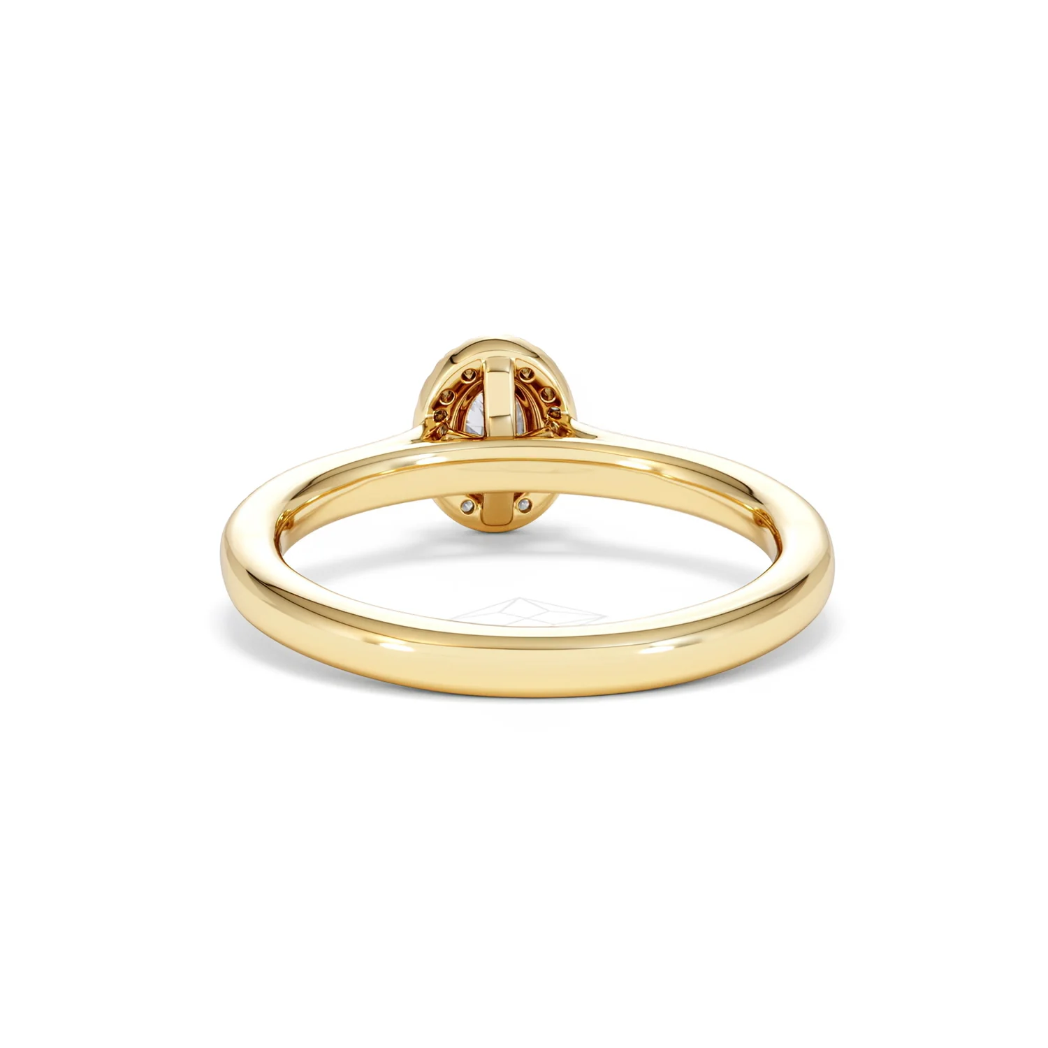 Lumia Oval Cut Lab Diamond Halo Ring 0.50ct F/VS in 18K Gold Vermeil - Image 51