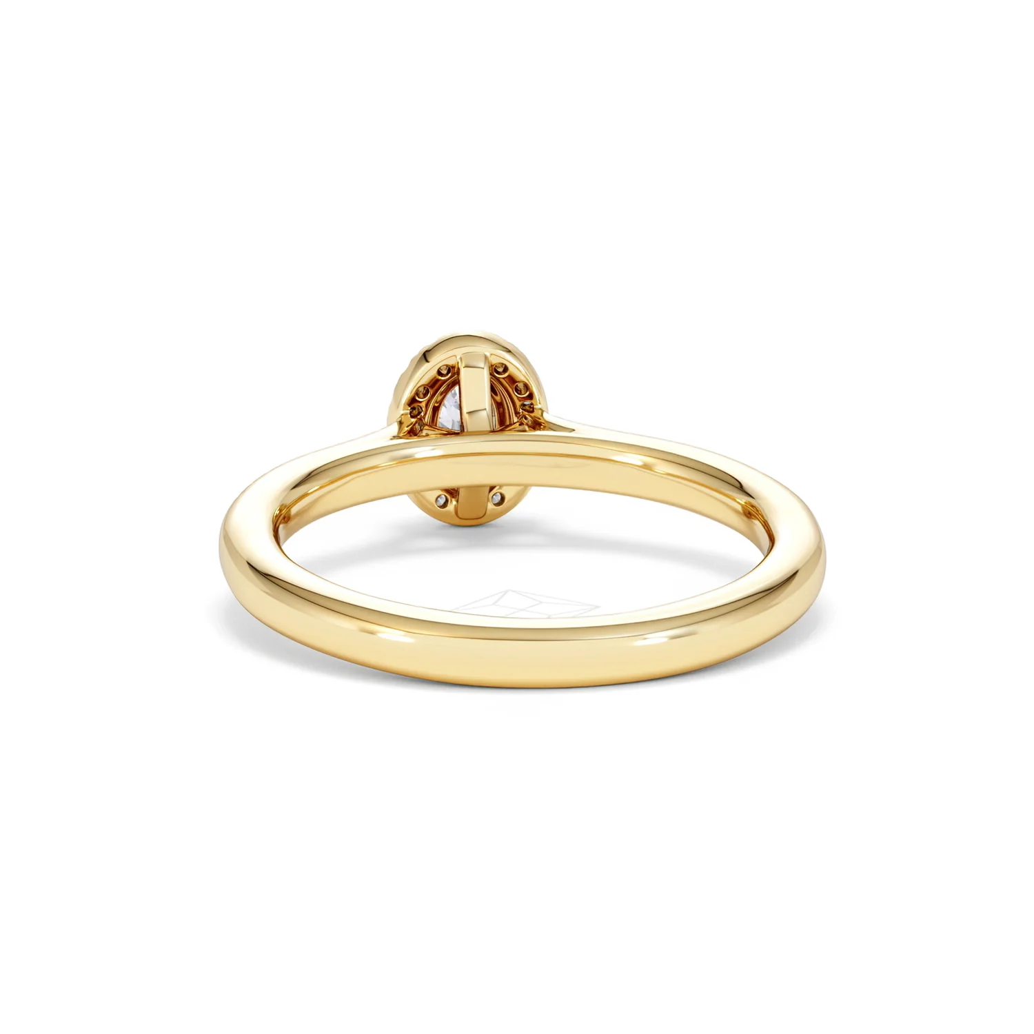 Lumia Oval Cut Lab Diamond Halo Ring 0.50ct F/VS in 18K Gold Vermeil - Image 52
