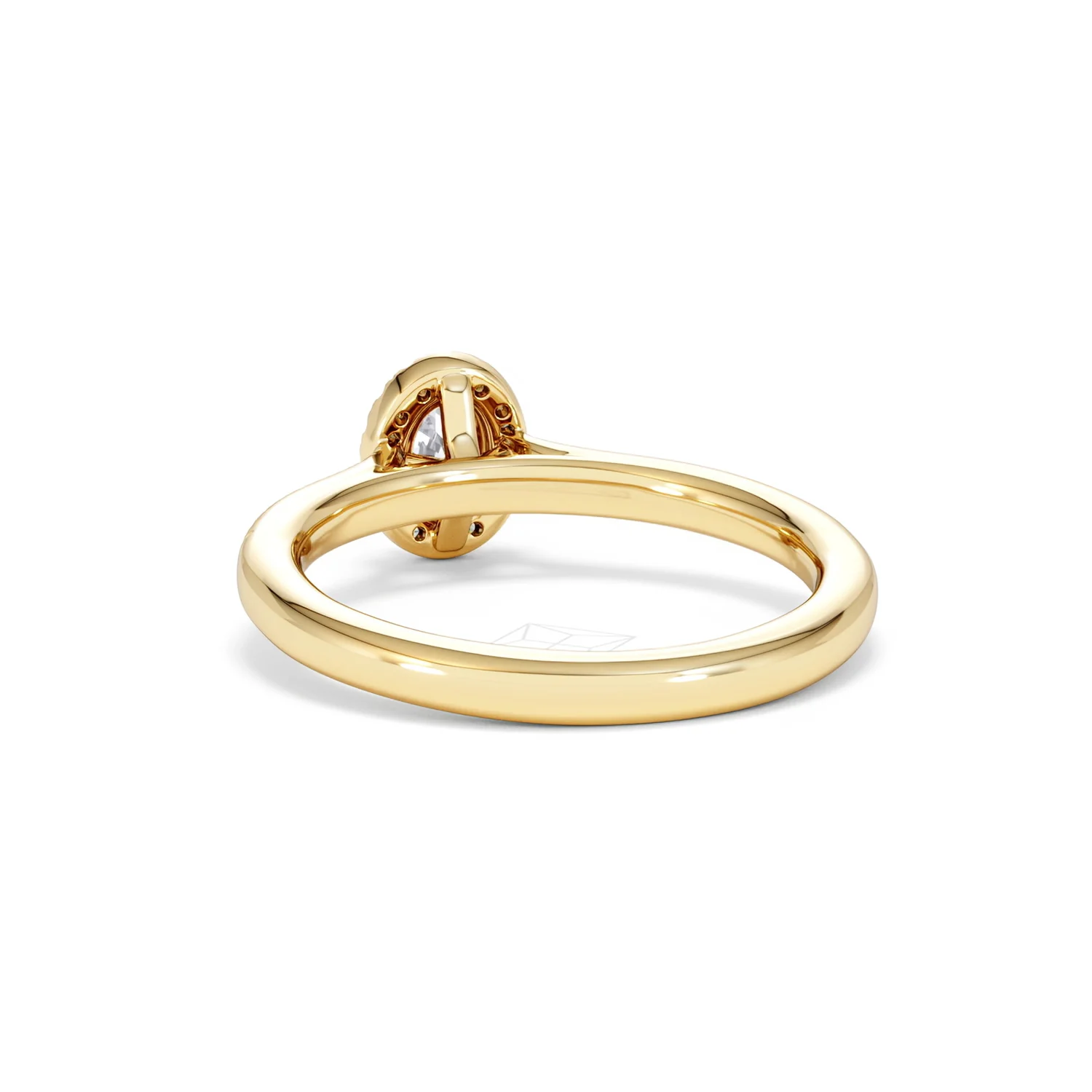 Lumia Oval Cut Lab Diamond Halo Ring 0.50ct F/VS in 18K Gold Vermeil - Image 54