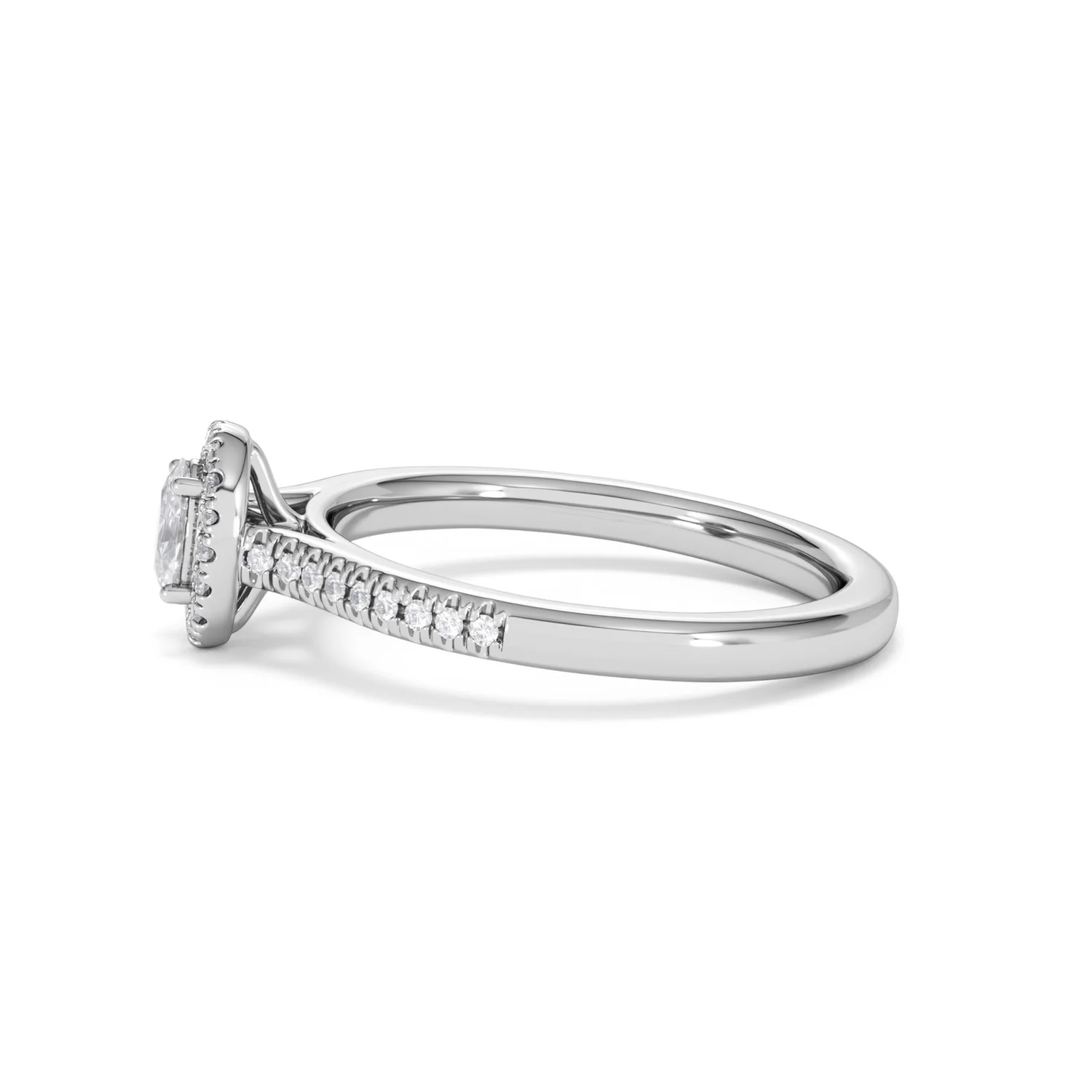 Lumia Oval Cut Lab Diamond Halo Ring 0.50ct F/VS in 925 Silver - Image 71