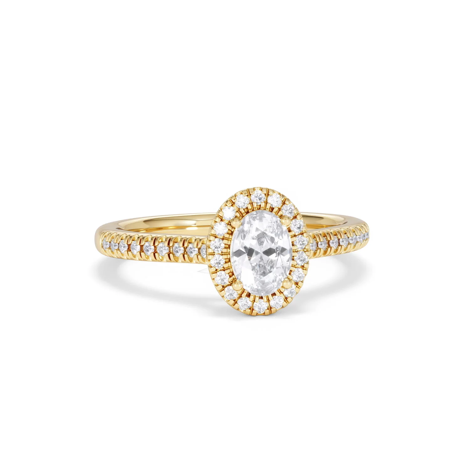 Lumia Oval Cut Lab Diamond Halo Ring 0.70ct F/VS in 9K Gold - Image 12