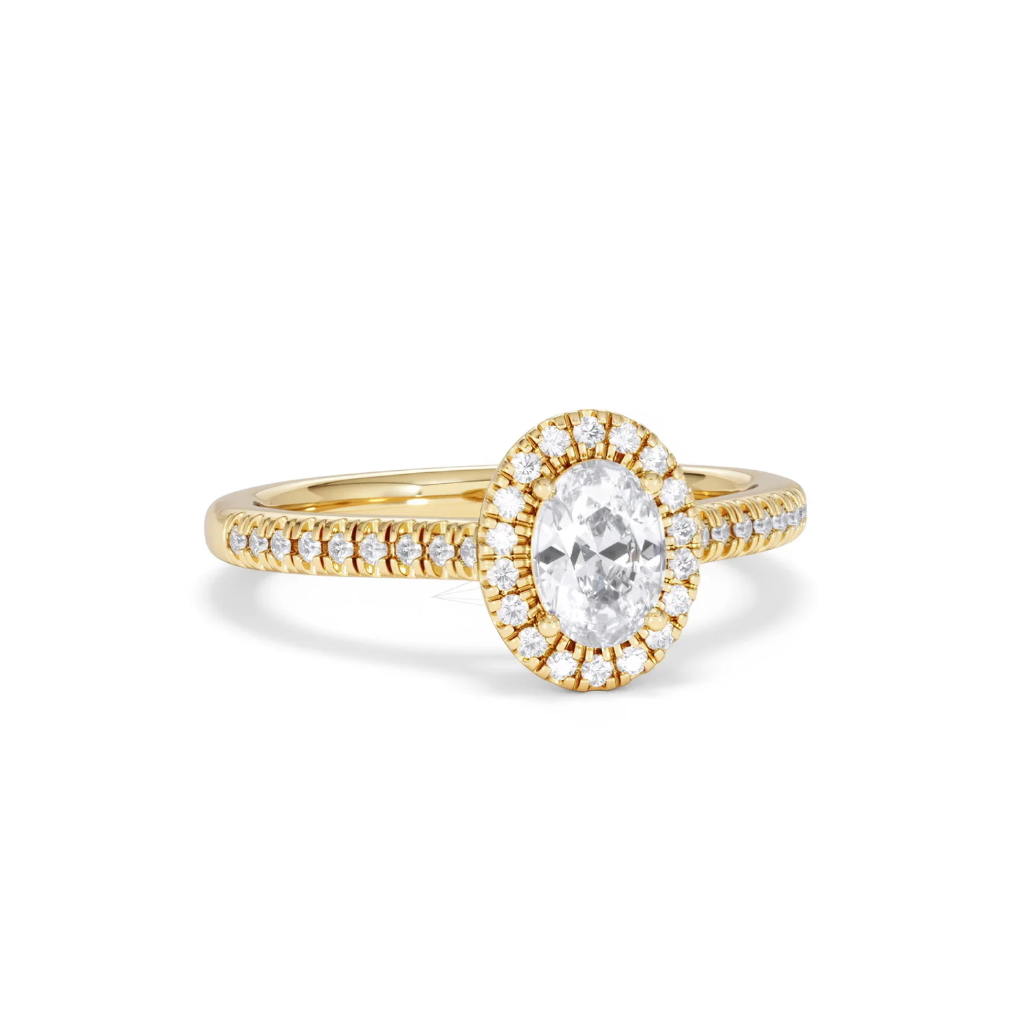 Lumia Oval Cut Lab Diamond Halo Ring 0.70ct F/VS in 9K Gold - Image 13