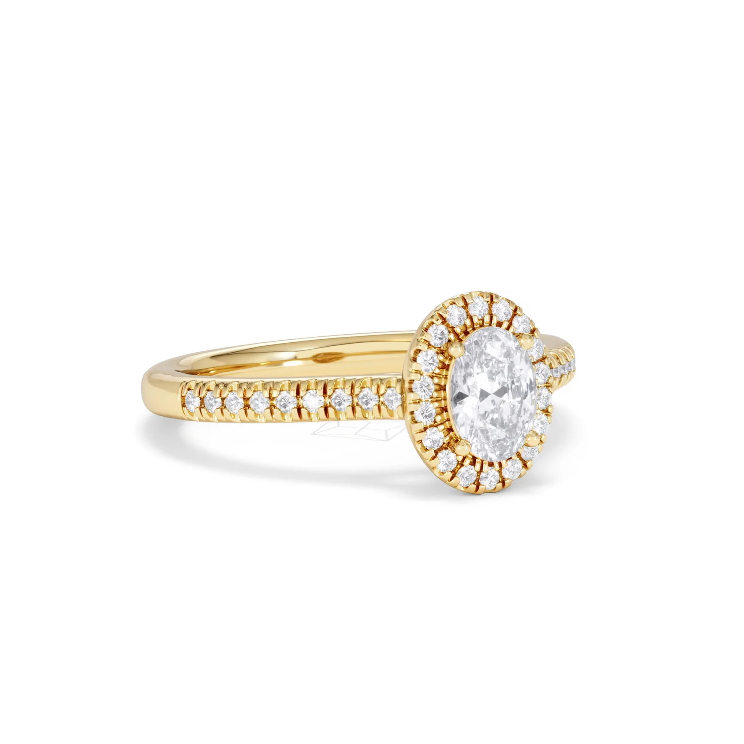 Lumia Oval Cut Lab Diamond Halo Ring 0.70ct F/VS in 9K Gold - Image 16