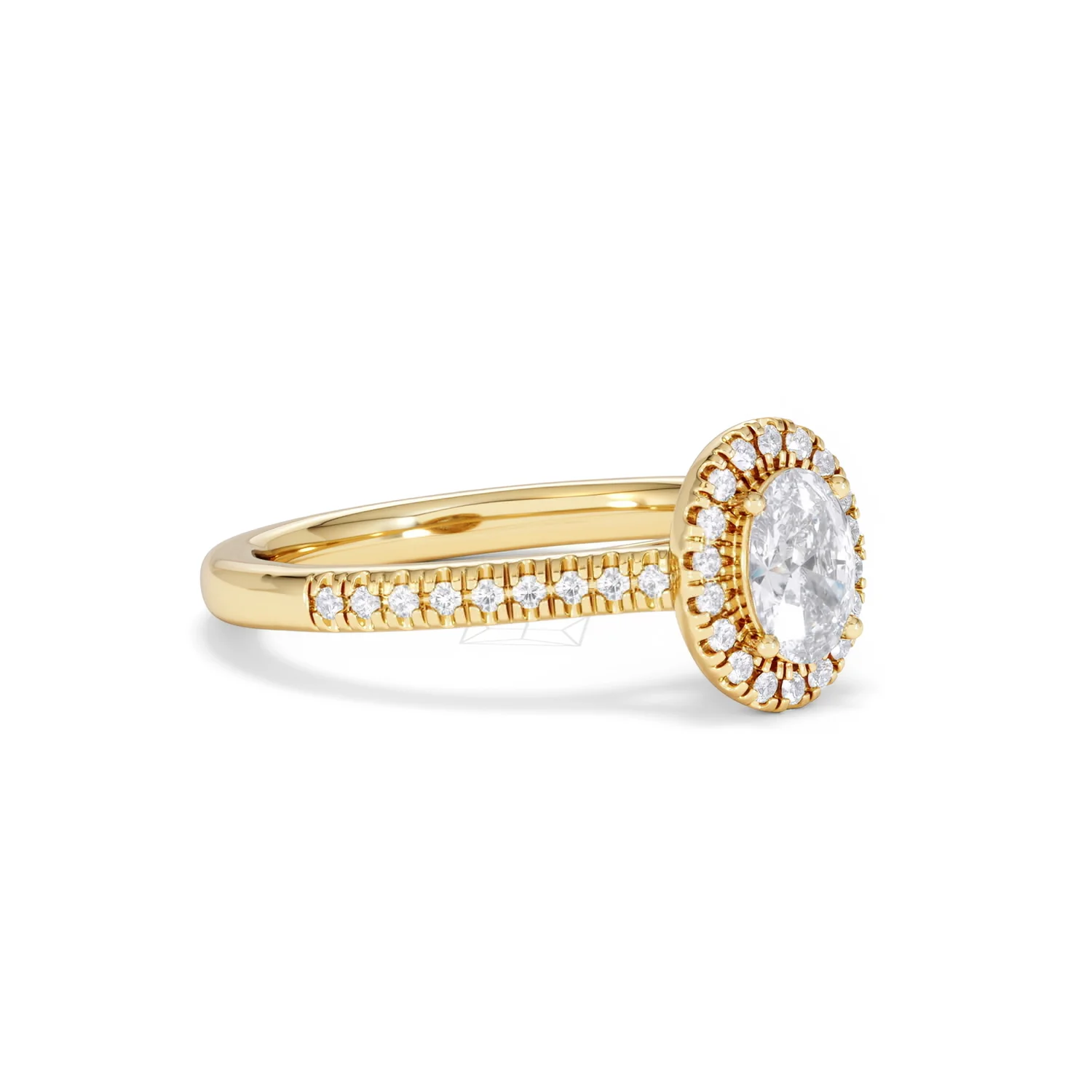 Lumia Oval Cut Lab Diamond Halo Ring 0.70ct F/VS in 9K Gold - Image 19