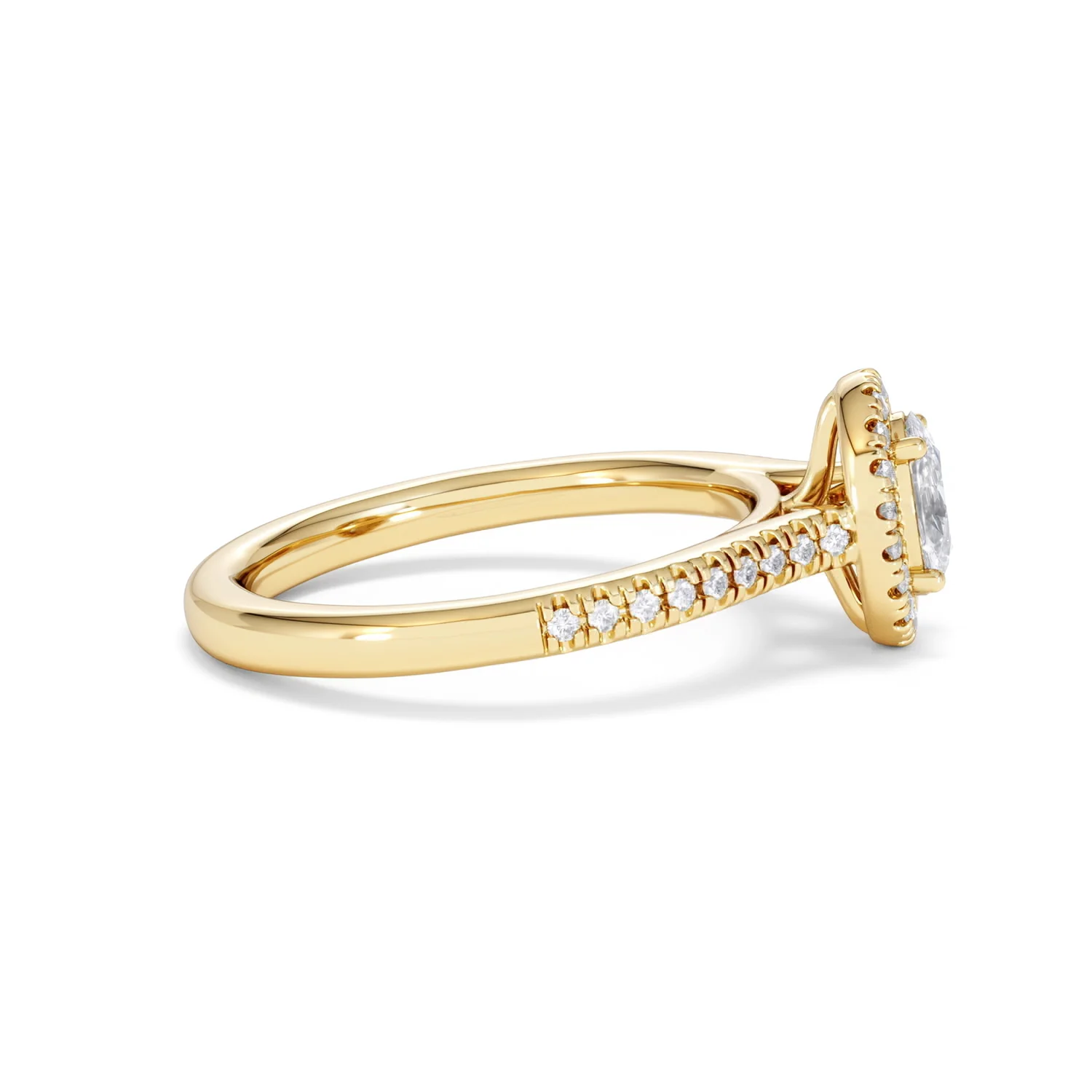 Lumia Oval Cut Lab Diamond Halo Ring 0.70ct F/VS in 9K Gold - Image 29