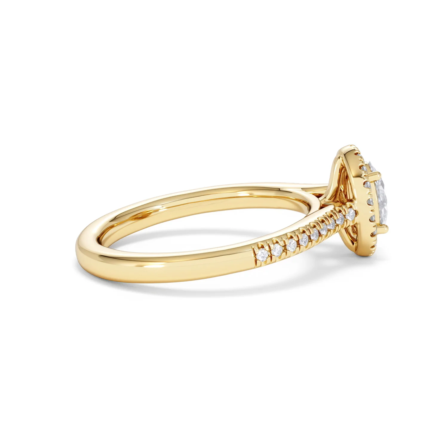 Lumia Oval Cut Lab Diamond Halo Ring 0.70ct F/VS in 9K Gold - Image 32
