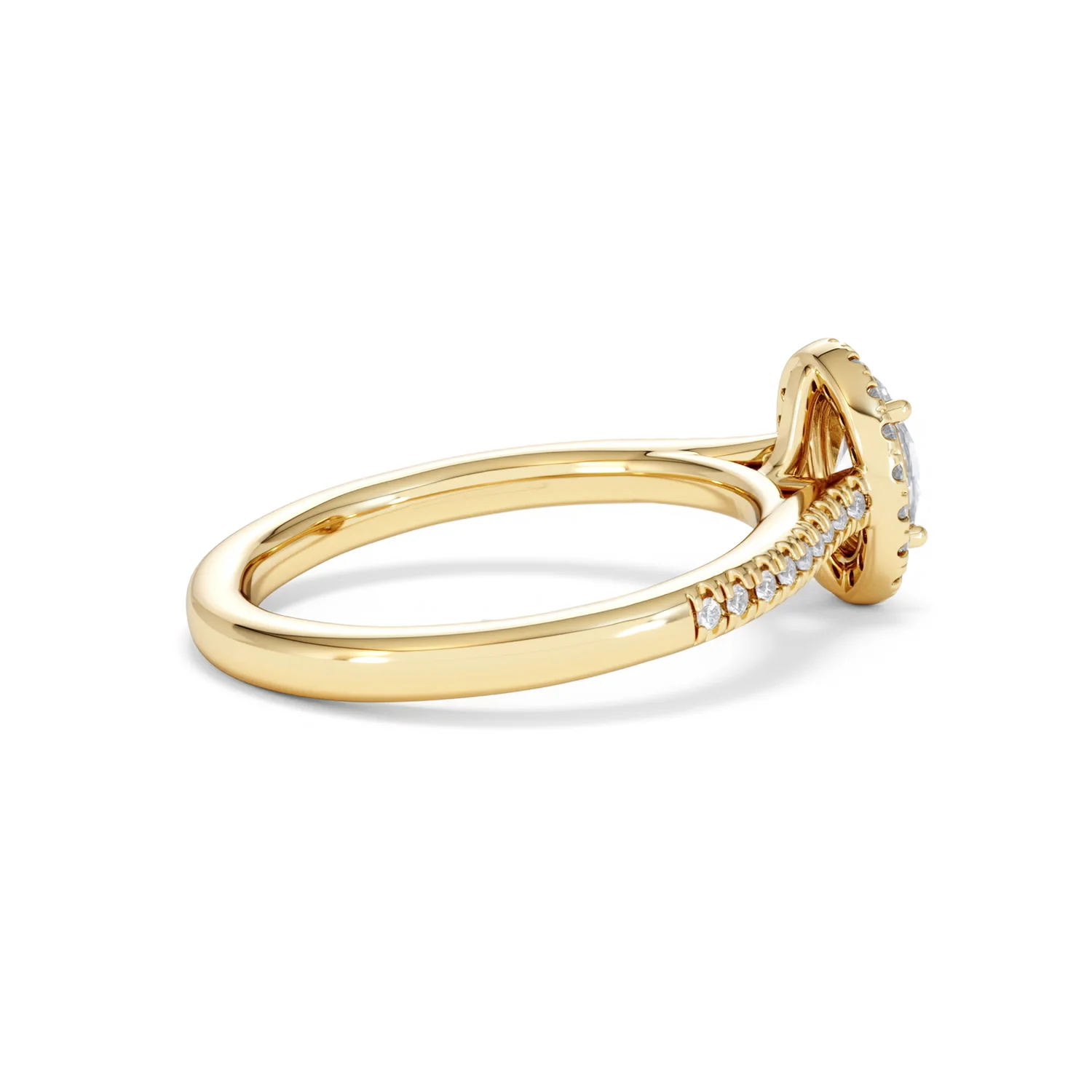 Lumia Oval Cut Lab Diamond Halo Ring 0.70ct F/VS in 9K Gold - Image 35
