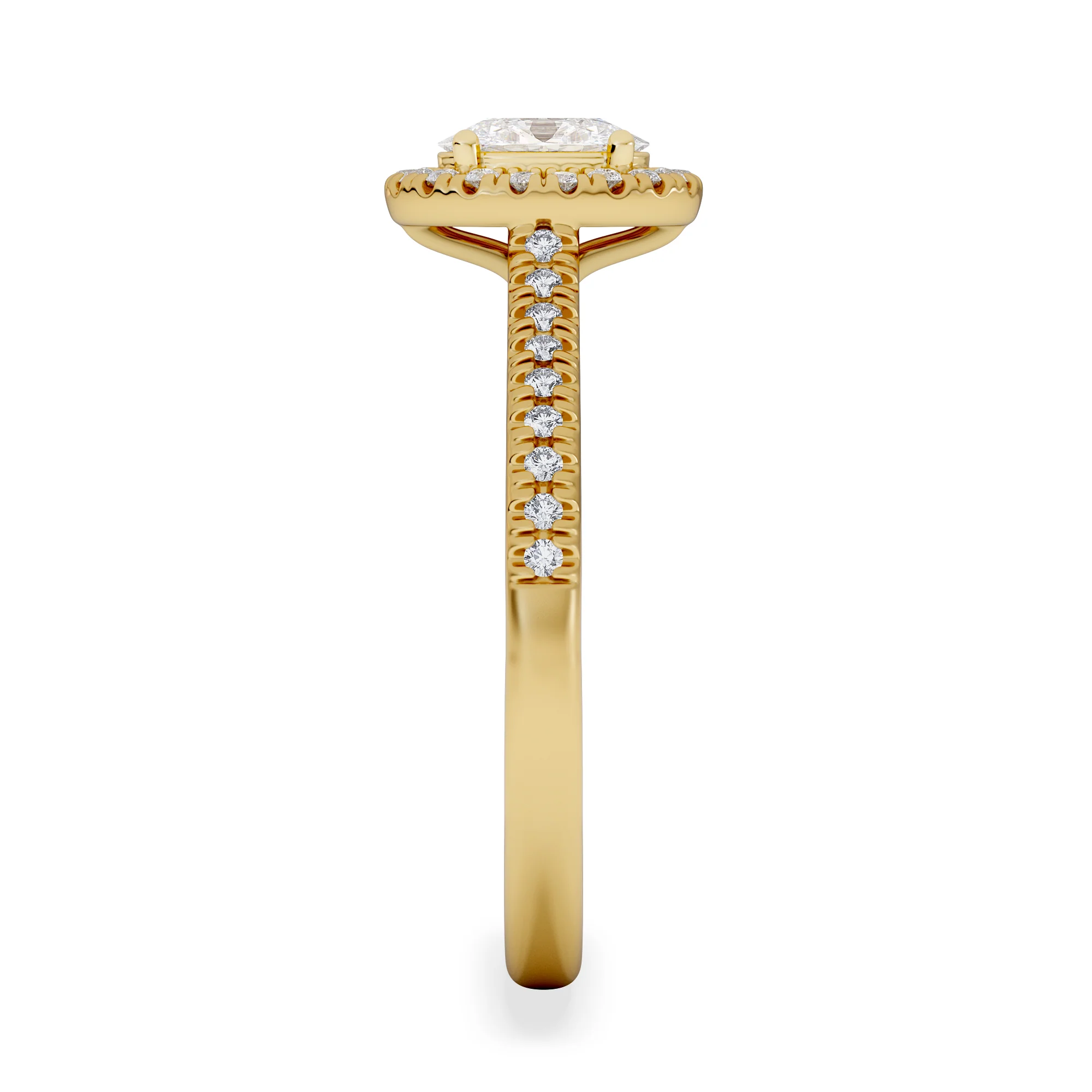Lumia Oval Cut Lab Diamond Halo Ring 0.70ct F/VS in 9K Gold - Image 5