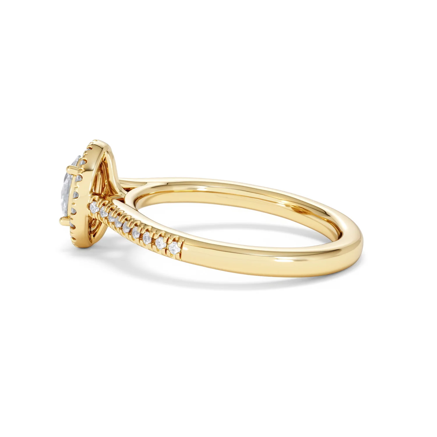 Lumia Oval Cut Lab Diamond Halo Ring 0.70ct F/VS in 9K Gold - Image 67